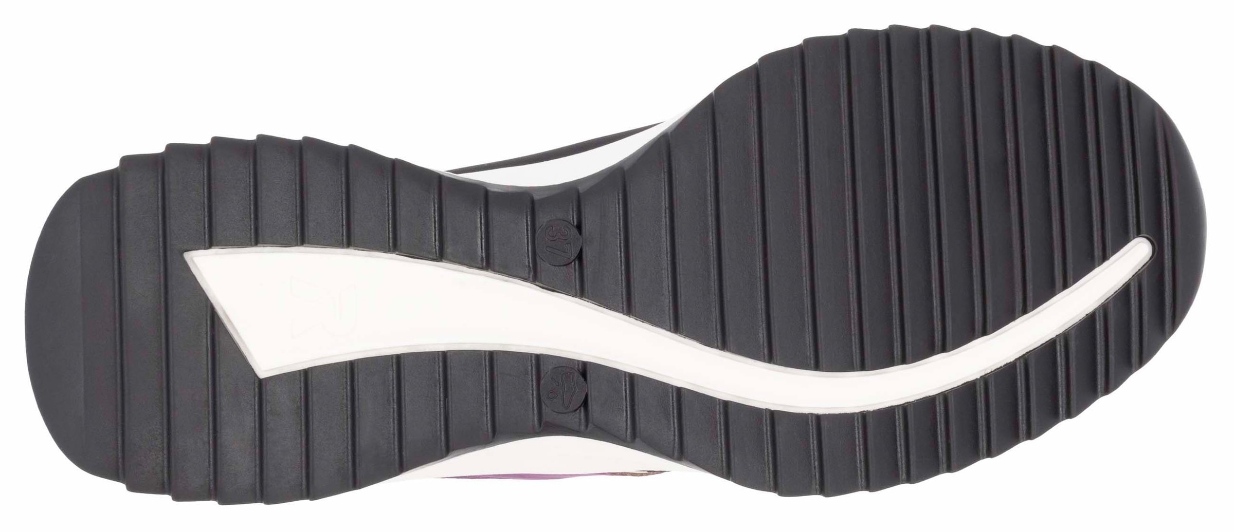 Rieker EVOLUTION Sneaker, Freizeitschuh, Halbschuh, Schnürschuh mit modischen Kontrastbesätzen