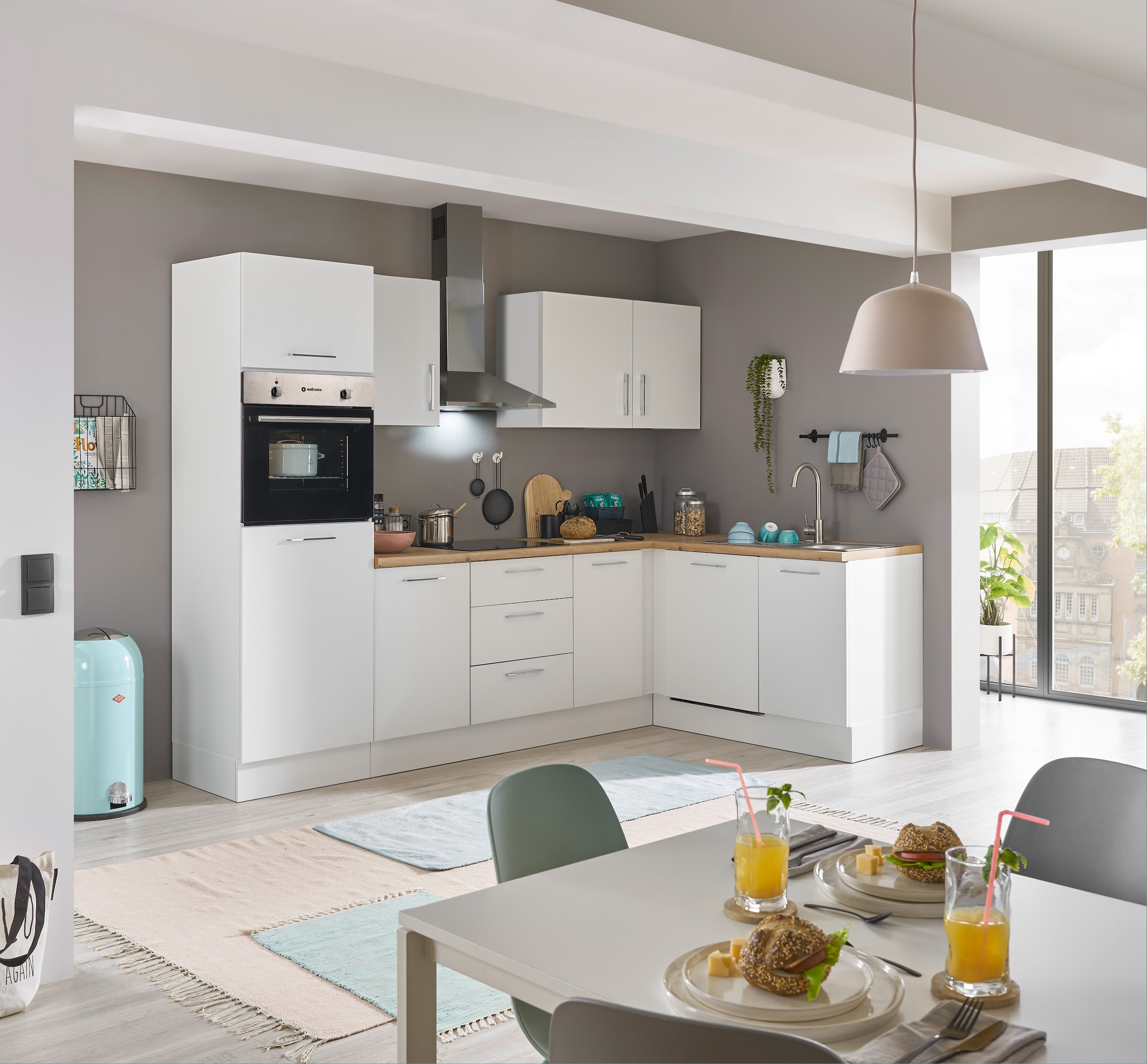 BASIC by Balculina Winkelküche »Turin« Stellbreite 280x175 cm, wahlweise mit E-Geräten