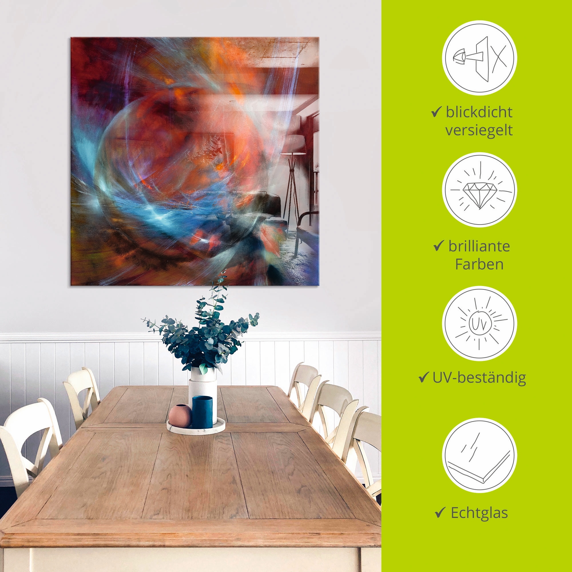 Artland Glasbild »Murmel« Muster 1 Stk. tlg. in verschiedenen Größen