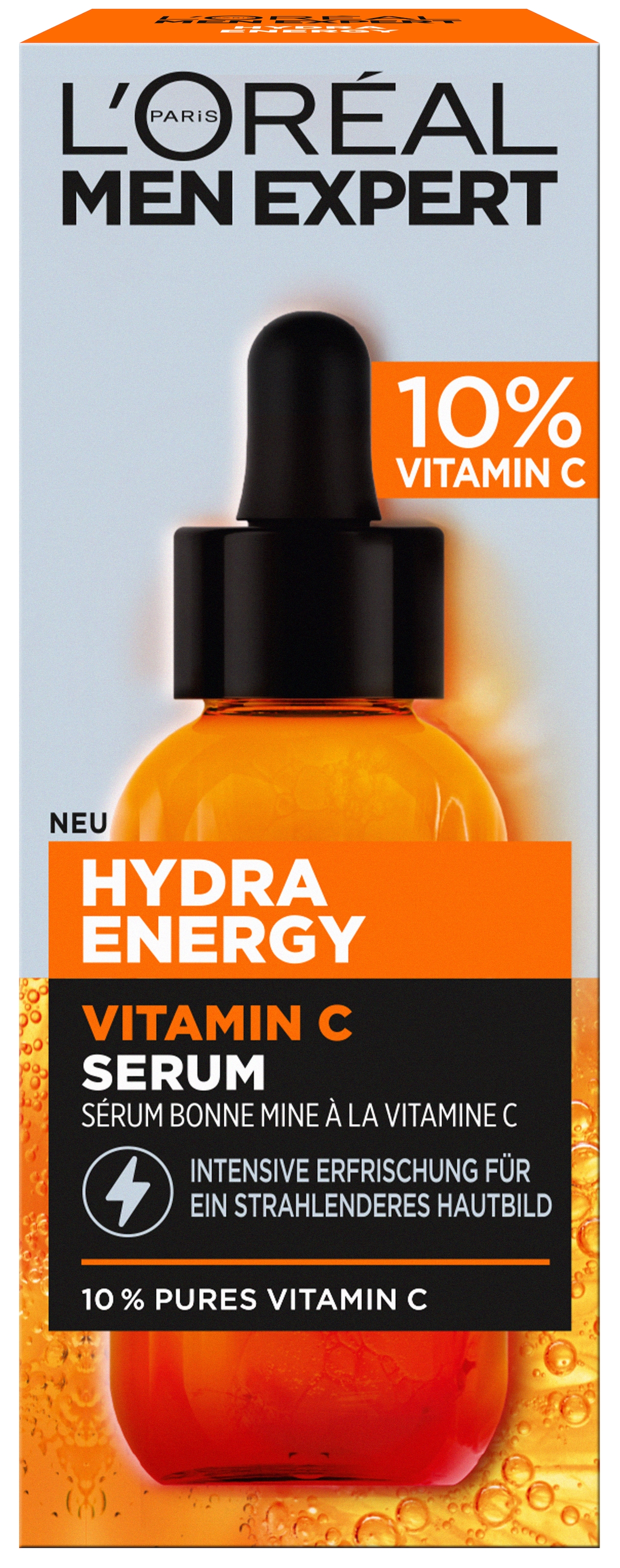 L'ORÉAL PARIS MEN EXPERT Gesichtsserum »HYDRA ENERGY VITAMIN C SERUM« für eine strahlendere, glattere und erfrischte Haut