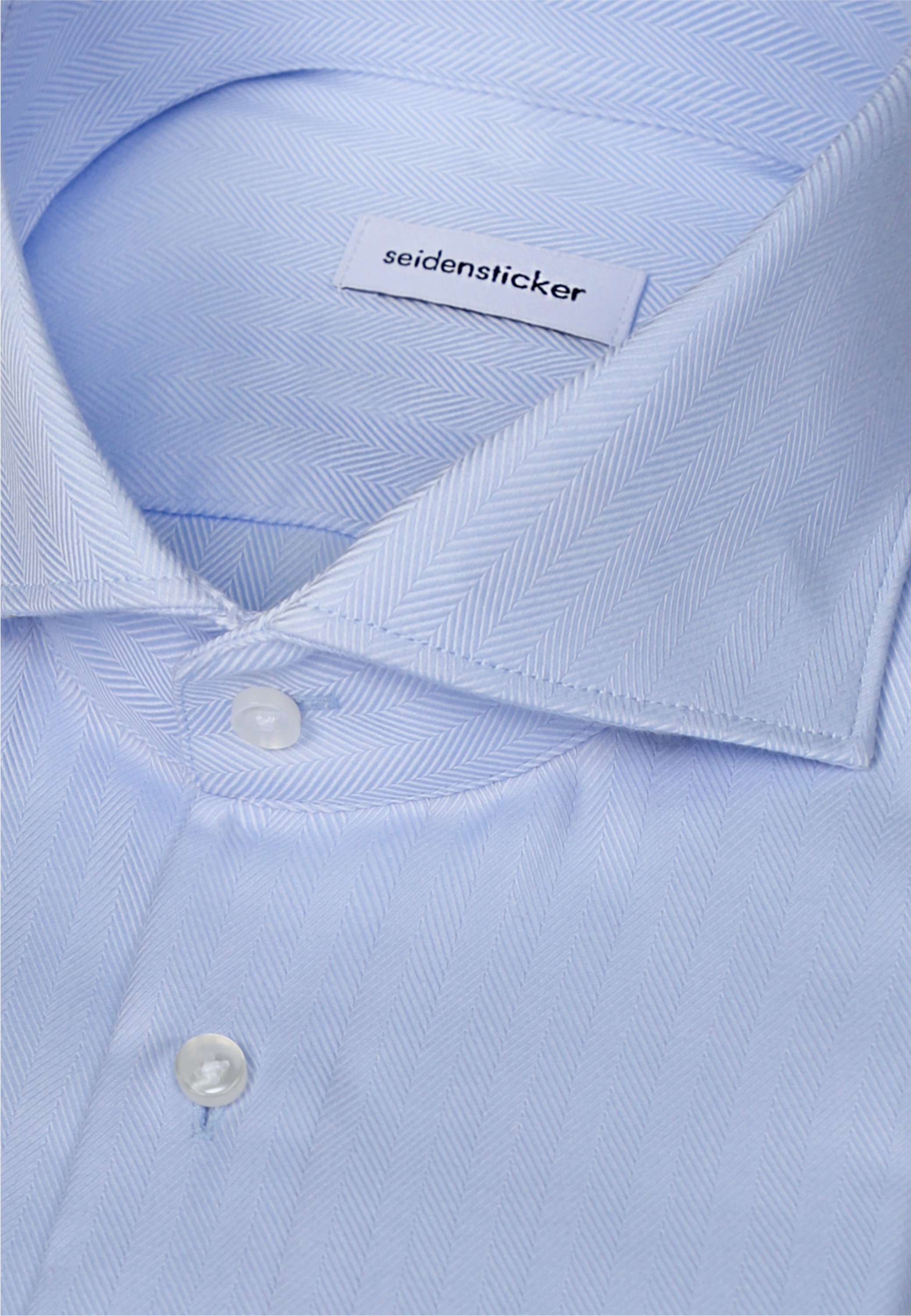 seidensticker Businesshemd »Schwarze Rose« Slim 1/1 Haifischkragen Fischgrat