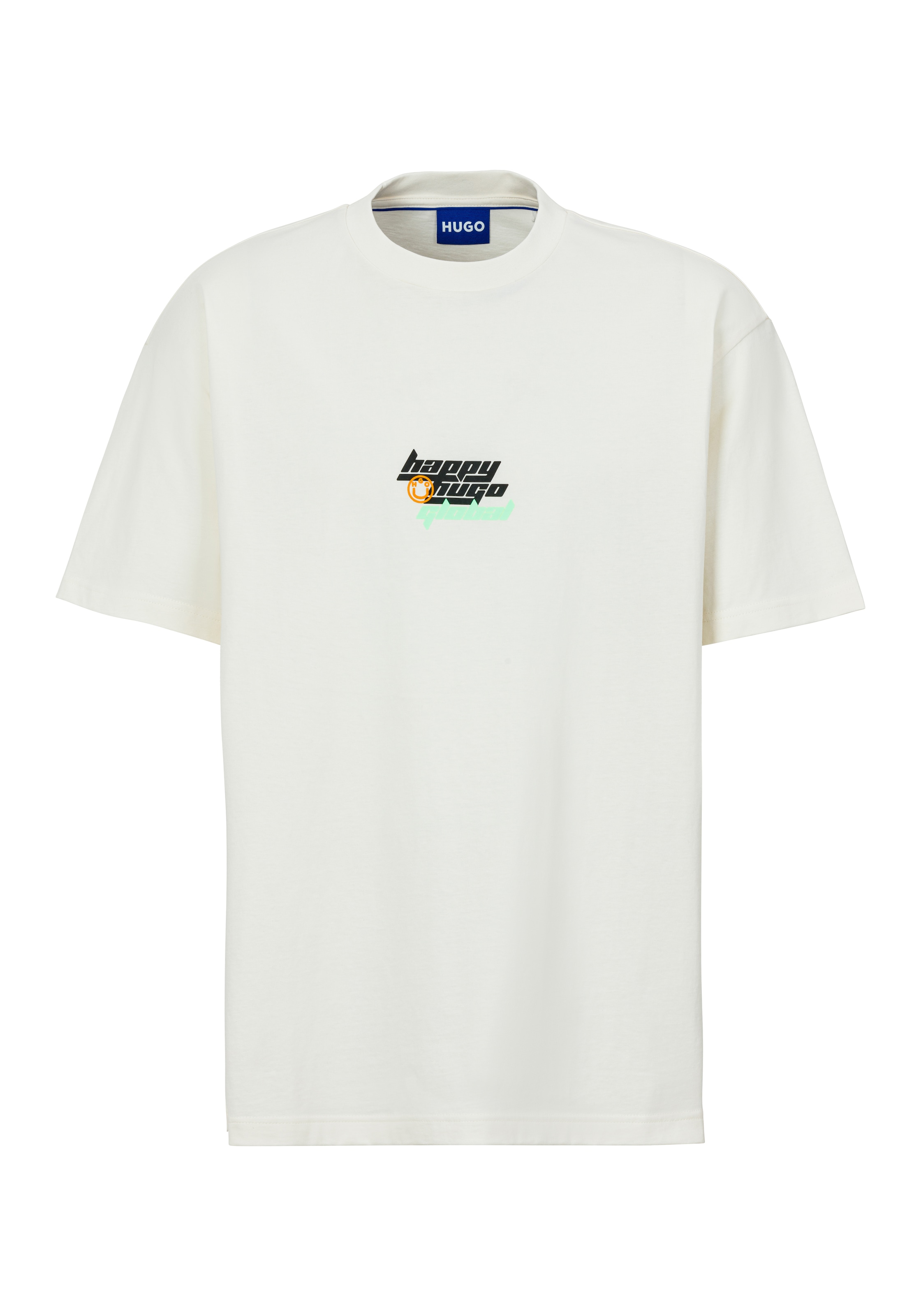 HUGO Blue T-Shirt »Nerperi«, mit buntem Logoschriftzug