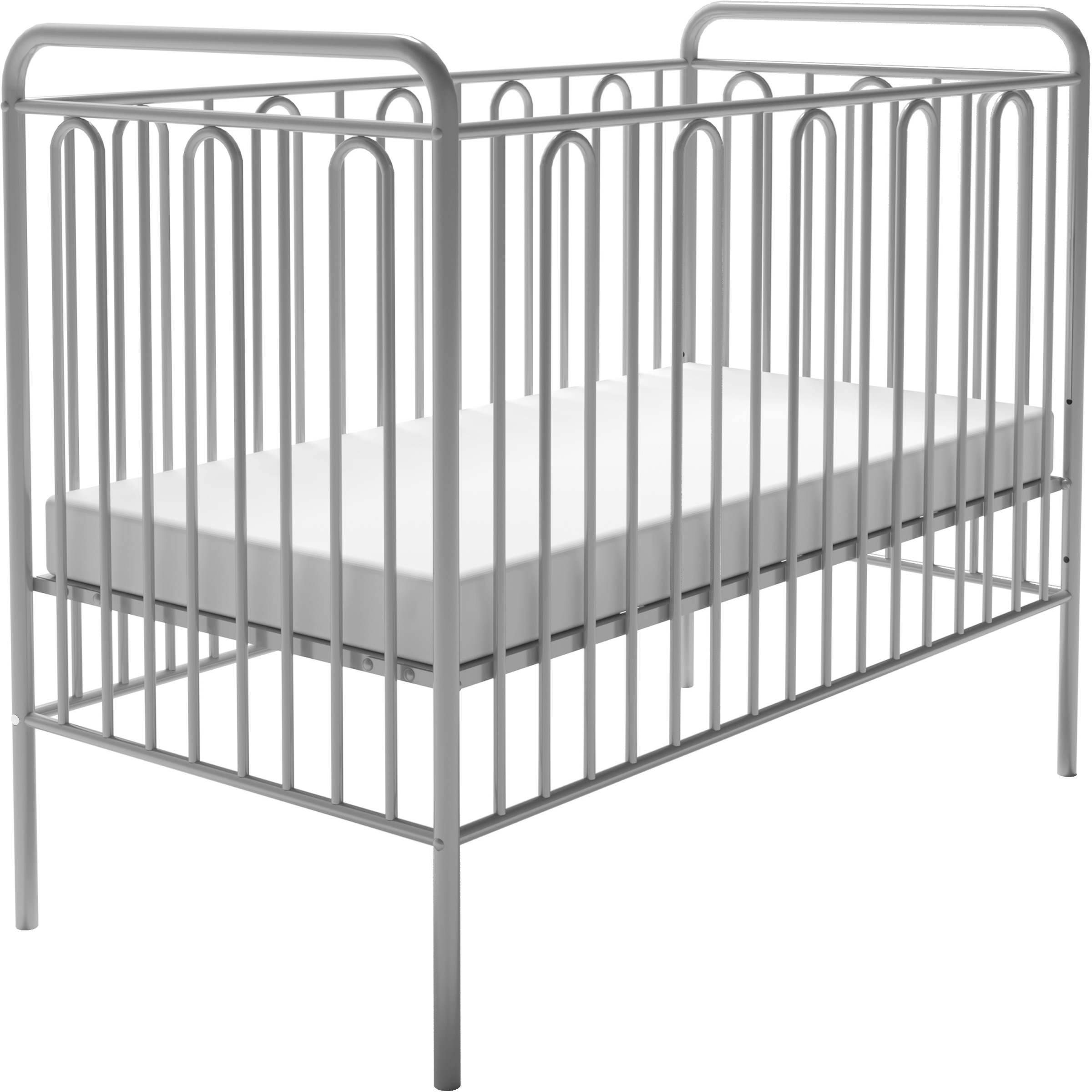 Polini kids Babybett »Vintage 110, silberfarben«, aus Metall