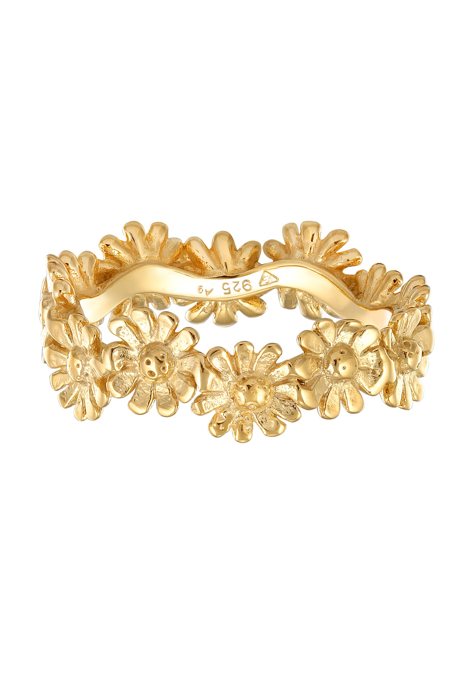 Elli Silberring »Ring Bandring Blüte Blume Flower Hippie 925 Silber«