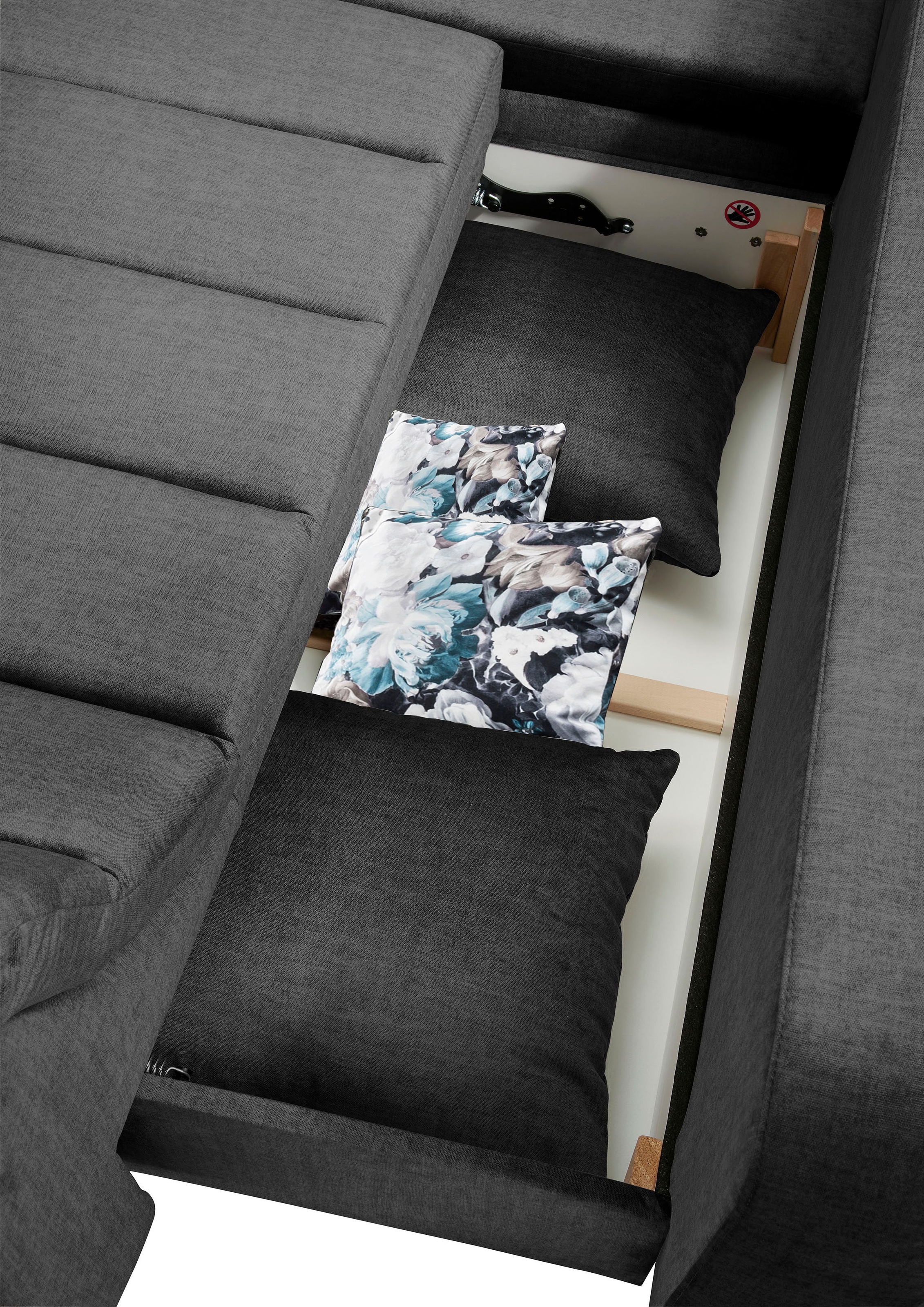 INOSIGN Ecksofa »Imola elegant und modern, aktuelle Steppung im Sitz, bequem, L-Form«, auch mit Bettfunktion und Bettkasten