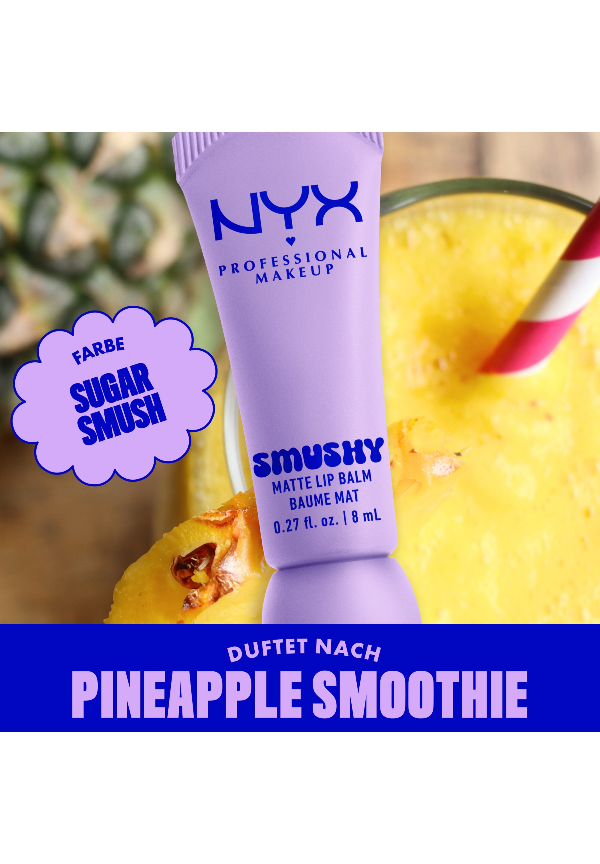 NYX PROFESSIONAL MAKEUP Lippenbalsam »SMUSHY MATTE LIP BALM« jeder der Farbtöne hat einen einzigartigen, süßen Duft