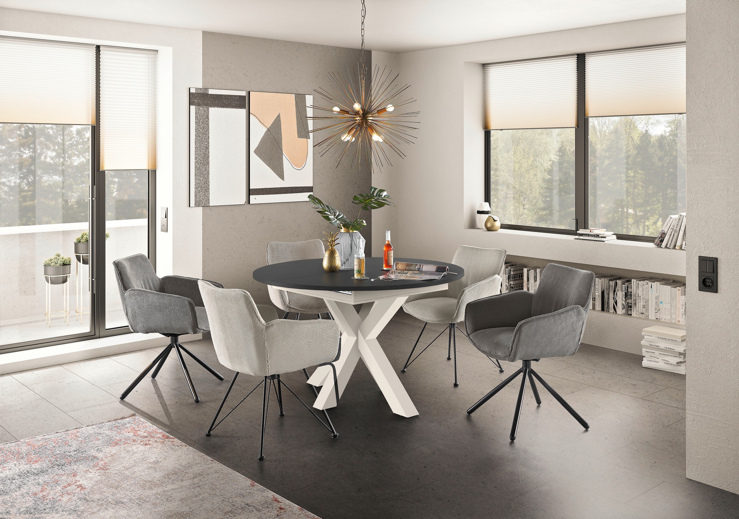 set one by Musterring Esstisch »New Atlanta« mit runder Platte, ausziehbar, Stern-Fuß, Maße Ø130cm (170x130cm)