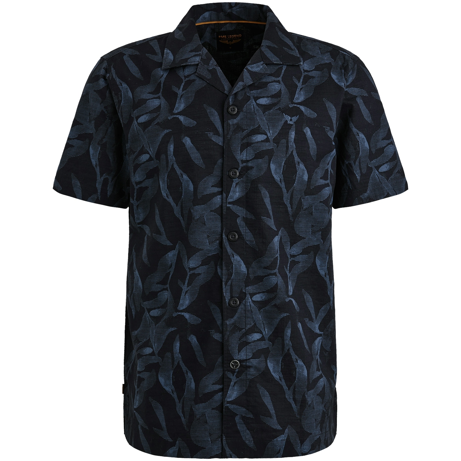 PME LEGEND Kurzarmhemd »Short Sleeve Shirt Print On Ctn Slub«, mit floralem Muster
