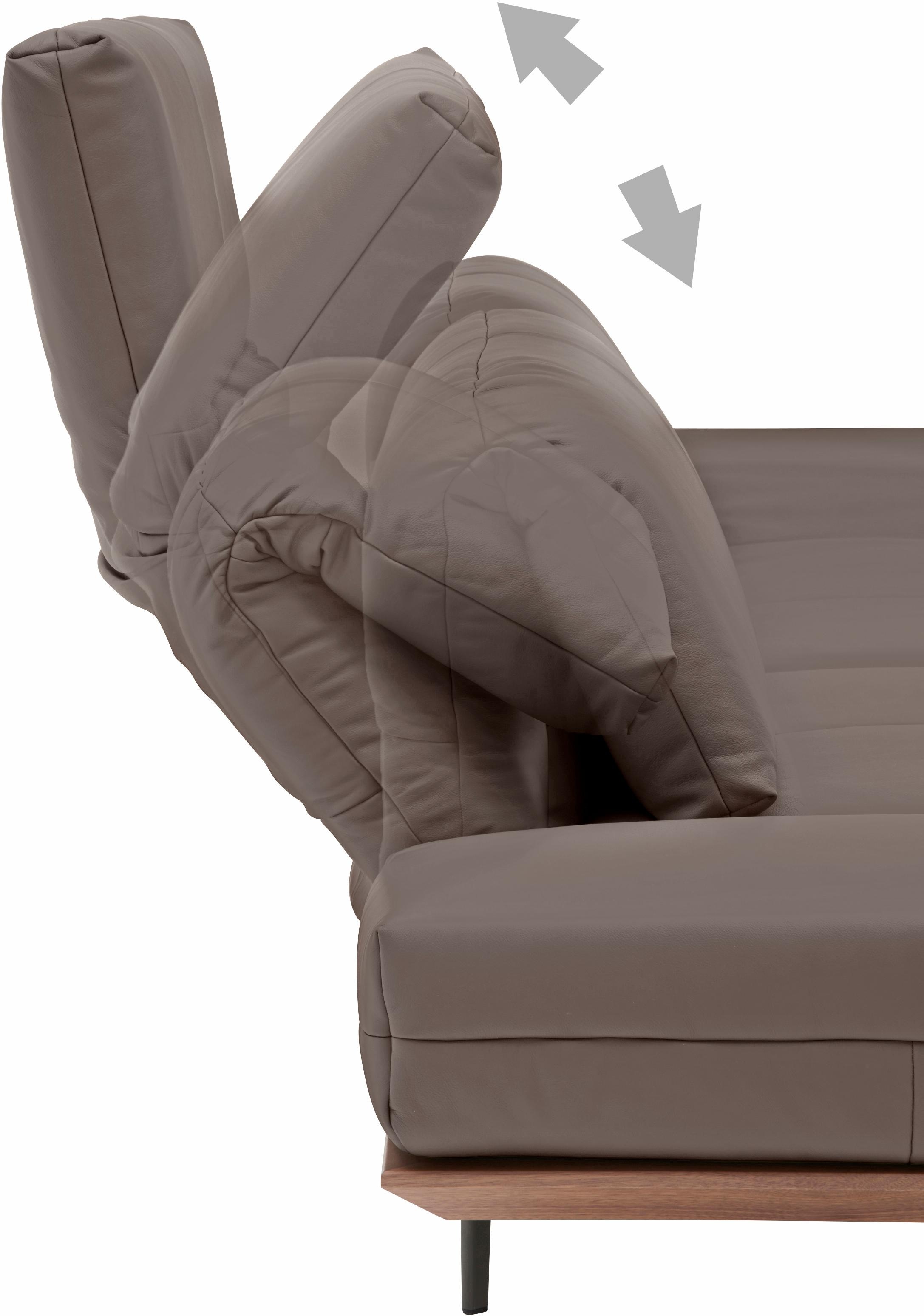 hülsta sofa 3-Sitzer »hs.420«, in 2 Qualitäten, Holzrahmen in Eiche Natur oder Nußbaum, Breite 232 cm
