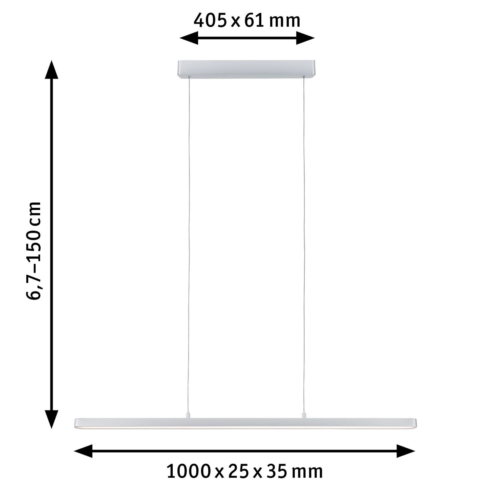 Paulmann LED Pendelleuchte »Lento Smart Home Zigbee 3x13,5W 230V Aluminium/Kunststoff«, 3 flammig, TunableWhite