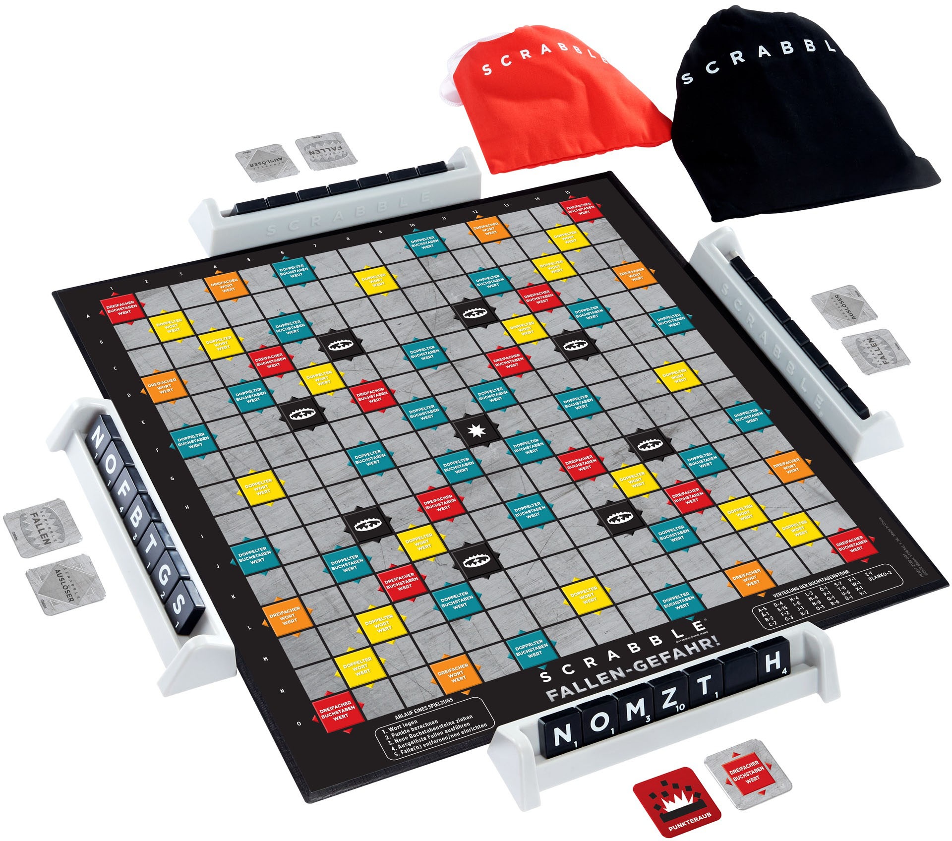 Mattel games Spiel »Scrabble Fallen-Gefahr«