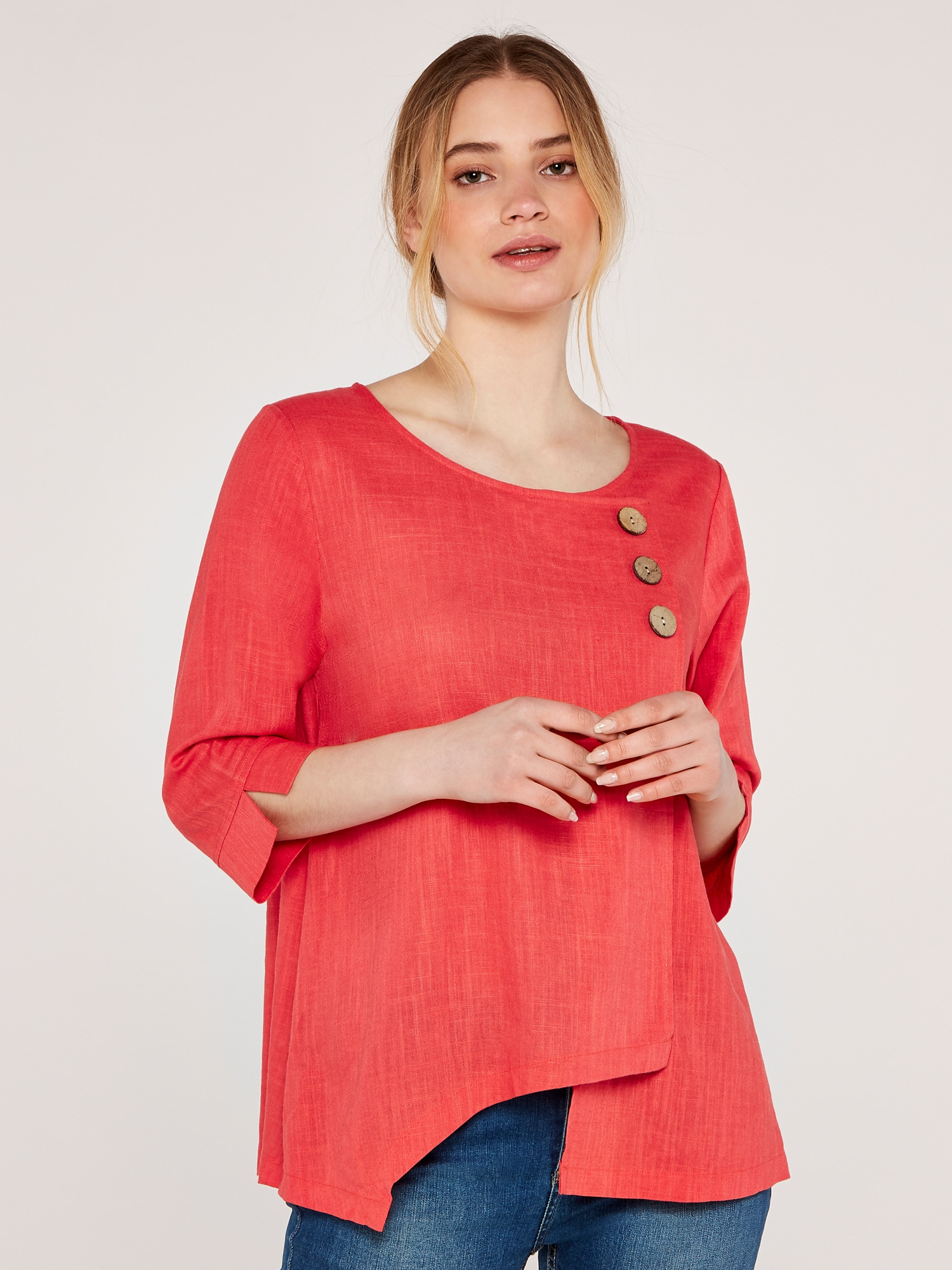 Apricot Klassische Bluse »Bluse« mit drei Knöpfen
