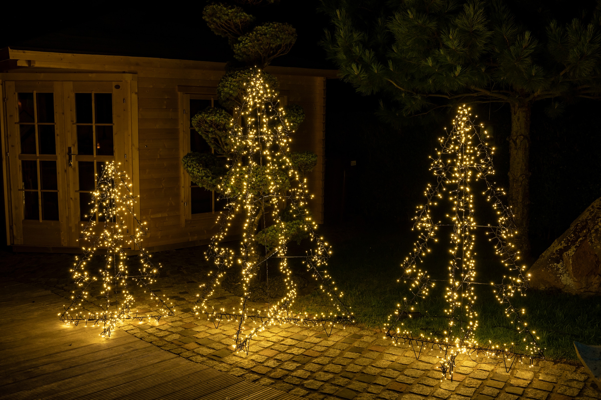 LED Dekolicht »Weihnachtsdeko aussen«, 500 flammig-flammig, in 3D-Optik