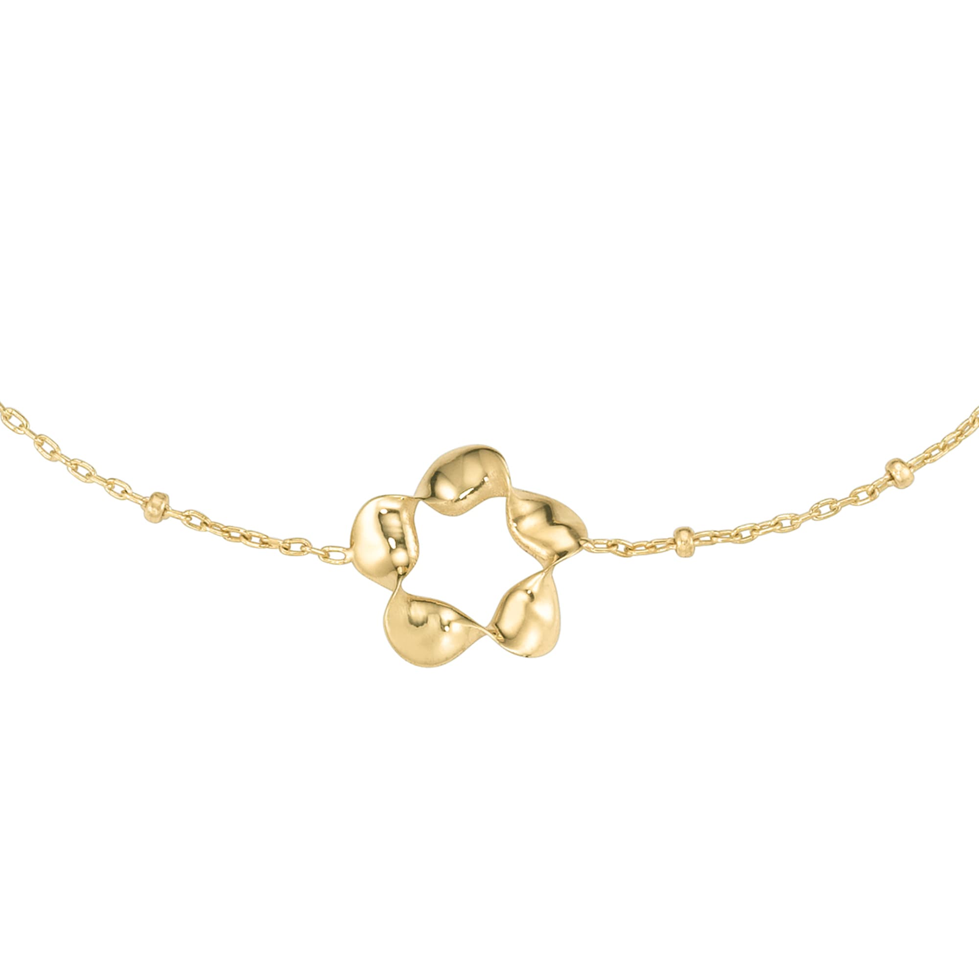 Luigi Merano Armband »Armband mit Mittelteil Blüte, Gold 375«