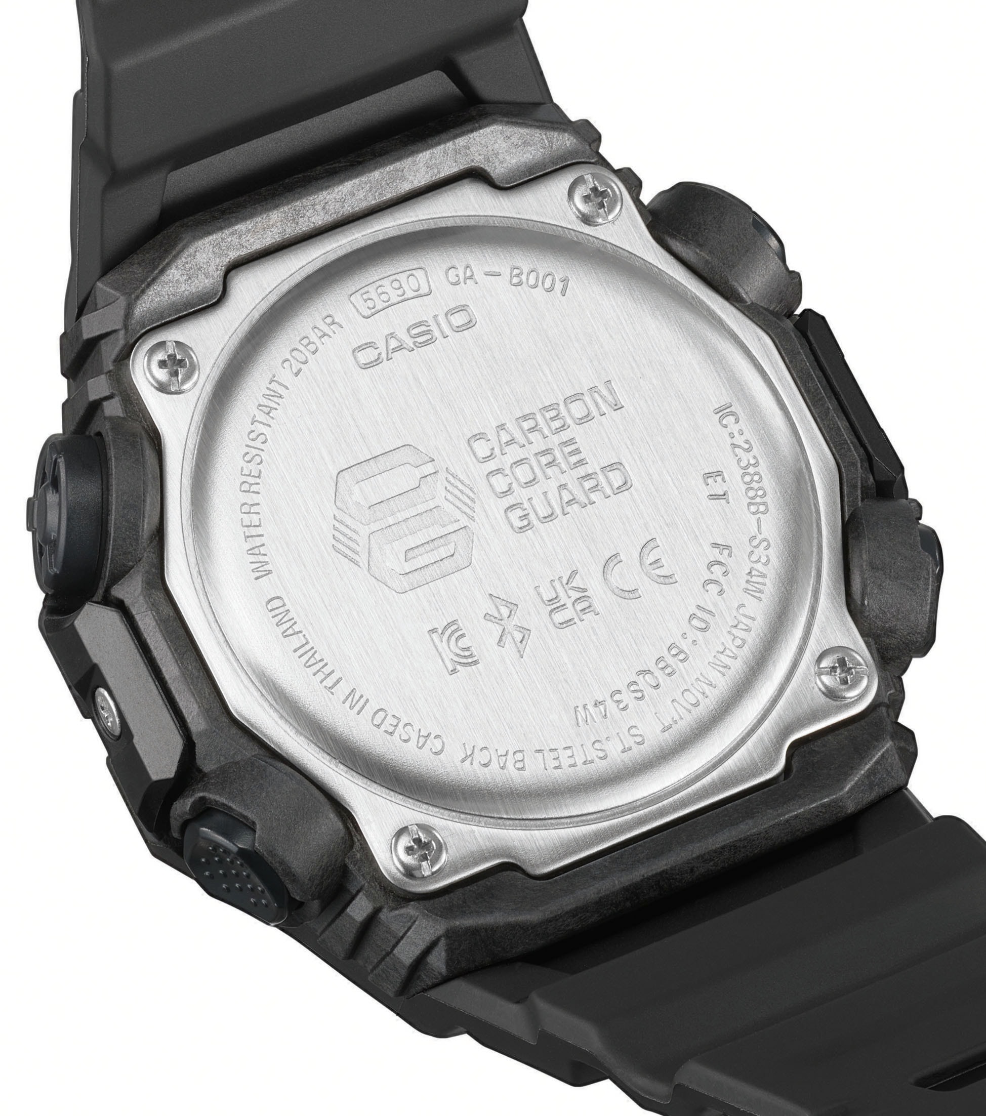 CASIO G-SHOCK Smartwatch, Armbanduhr, Herrenuhr, Bluetooth, Stoppfunktion, Weltzeit,Resinarmband)