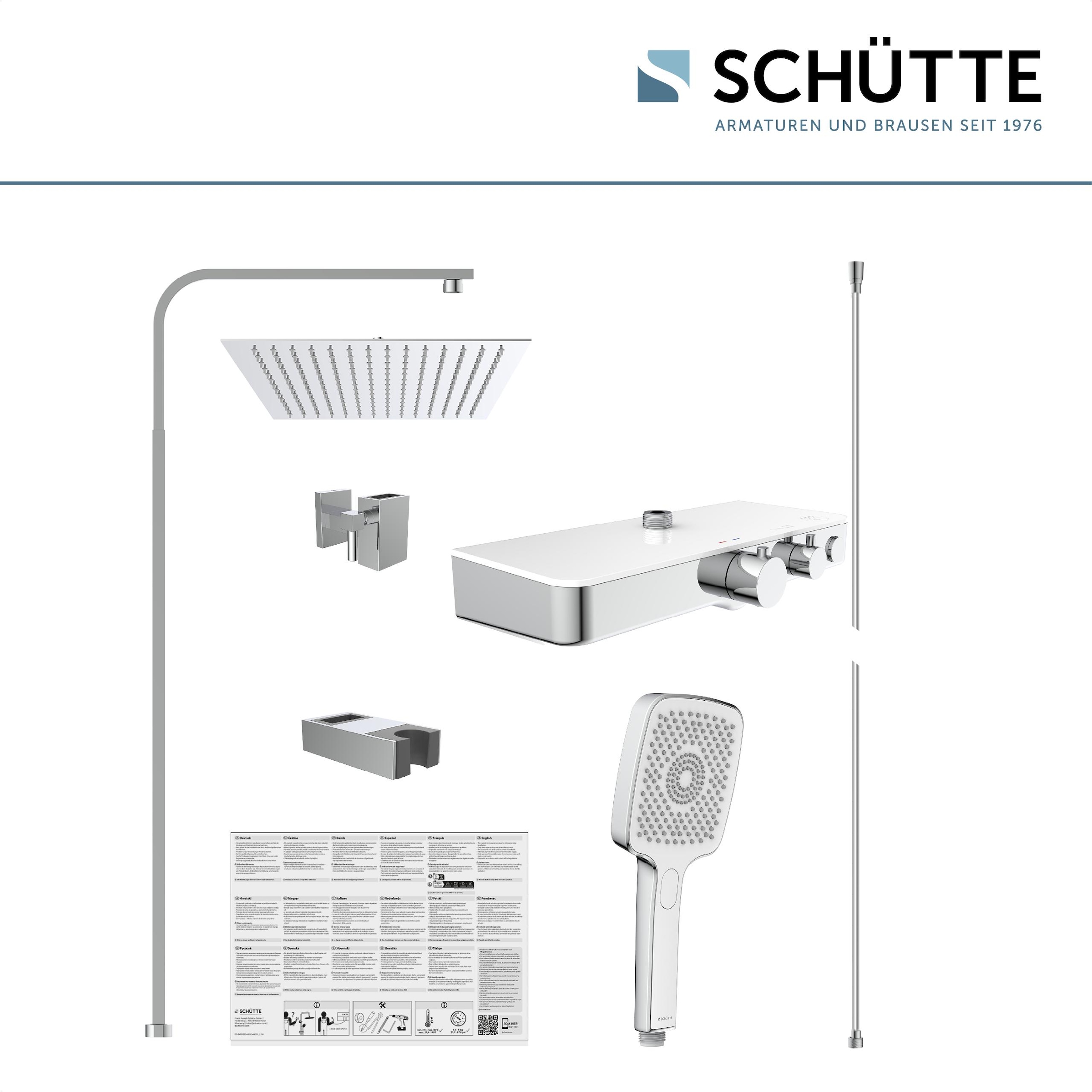 Schütte Brausegarnitur »OCEAN«, Sicherheitssperre, höhenverstellb., inkl. Glasablage, Antikalk