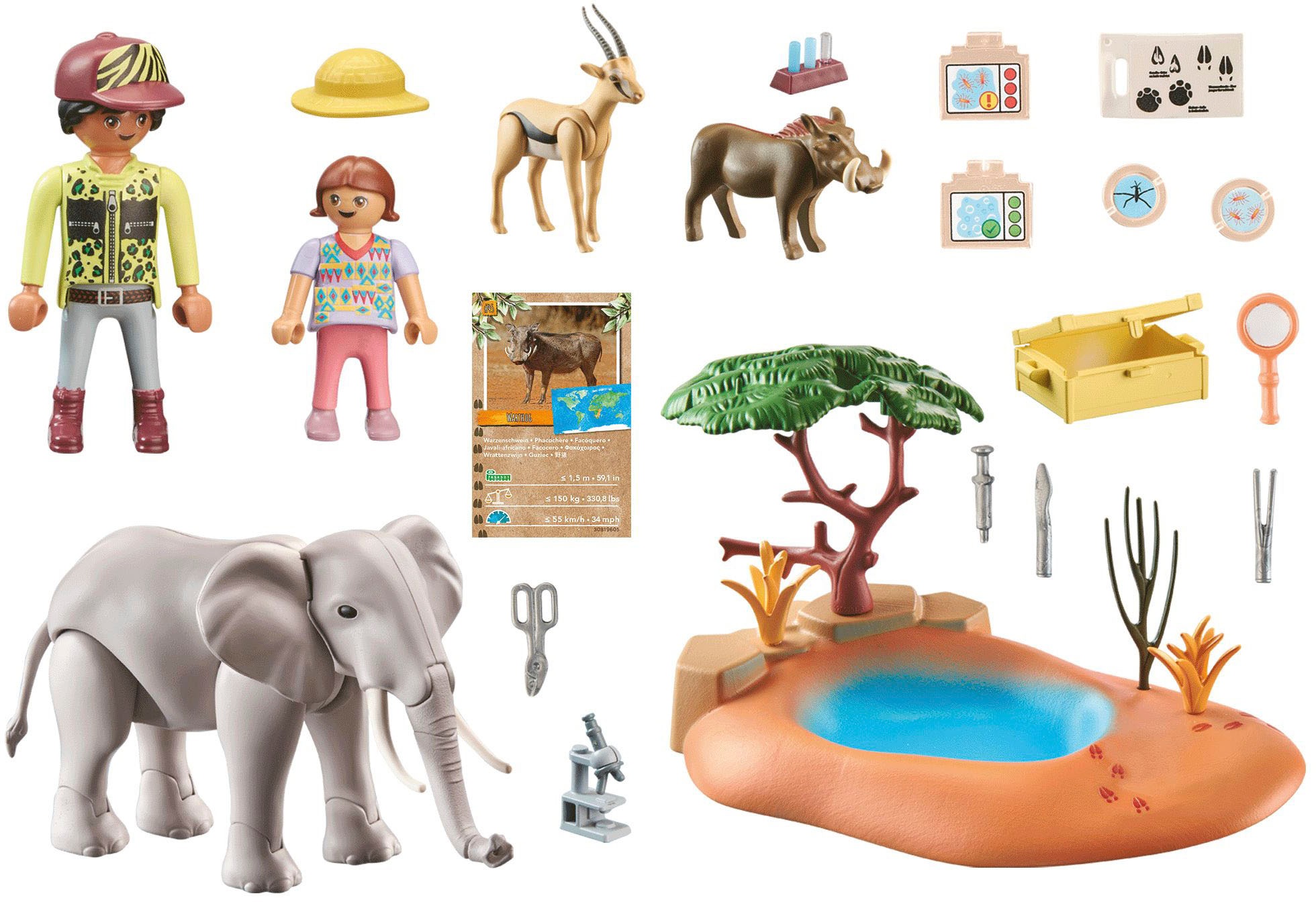 Playmobil® Konstruktions-Spielset »Spritztour zum Wasserloch (71294), Wiltopia«, (35 St.), teilweise aus recyceltem Material; Made in Europe