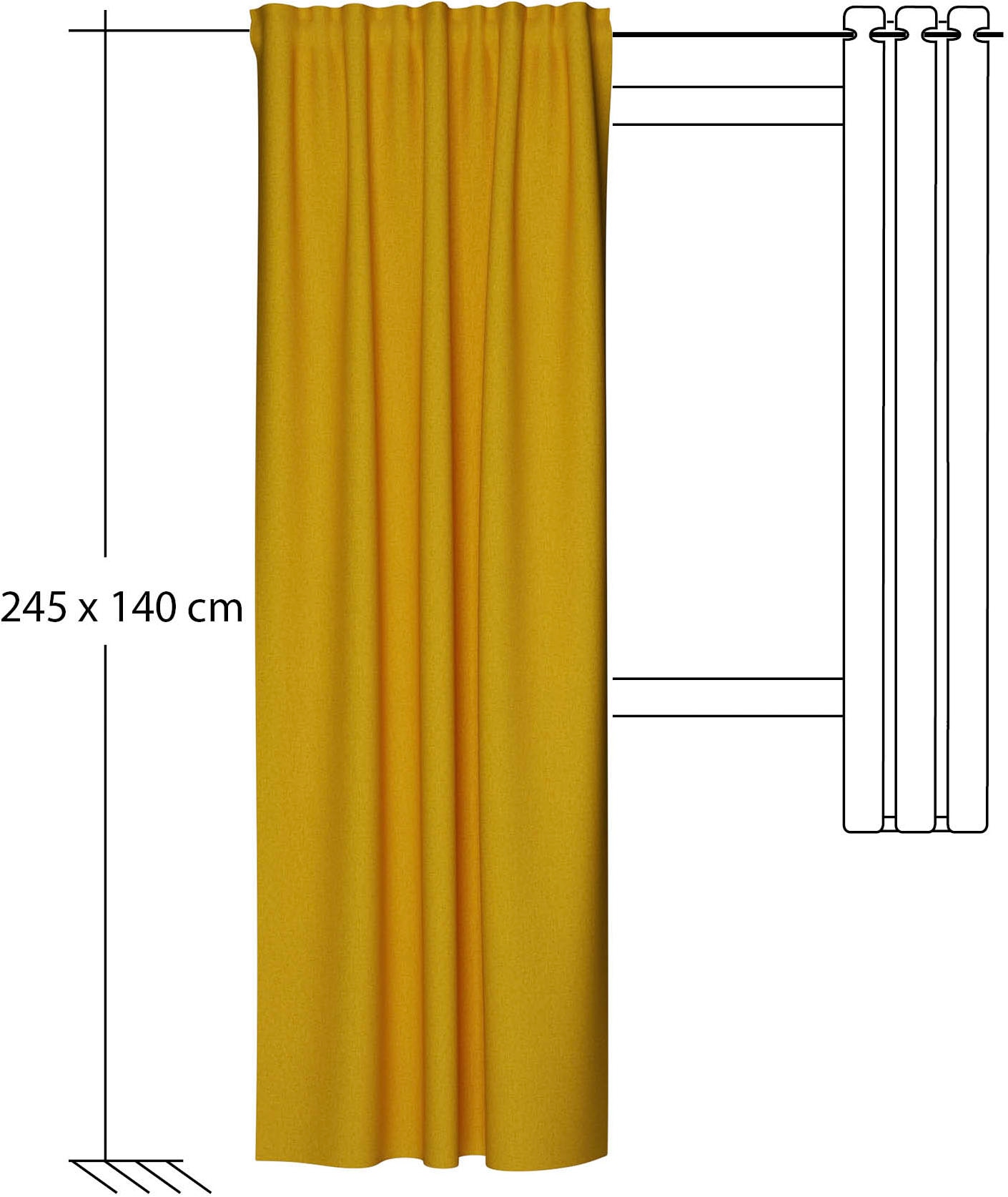 HOMING Vorhang »Allen« verdeckte Schlaufen 1 Stk. tlg.