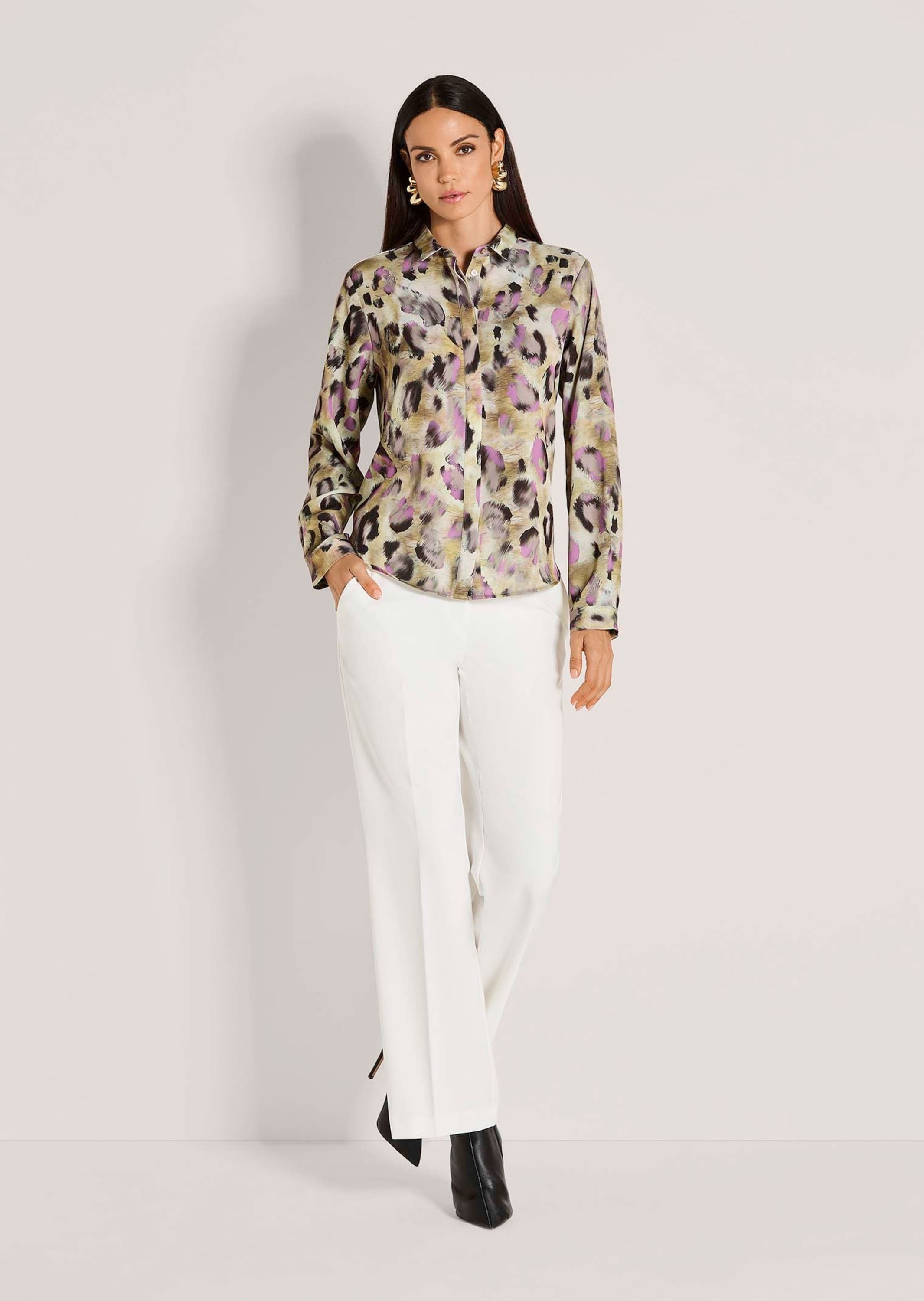 MADELEINE Langarmbluse »Hemdbluse Modische Bluse mit Animal-Print«