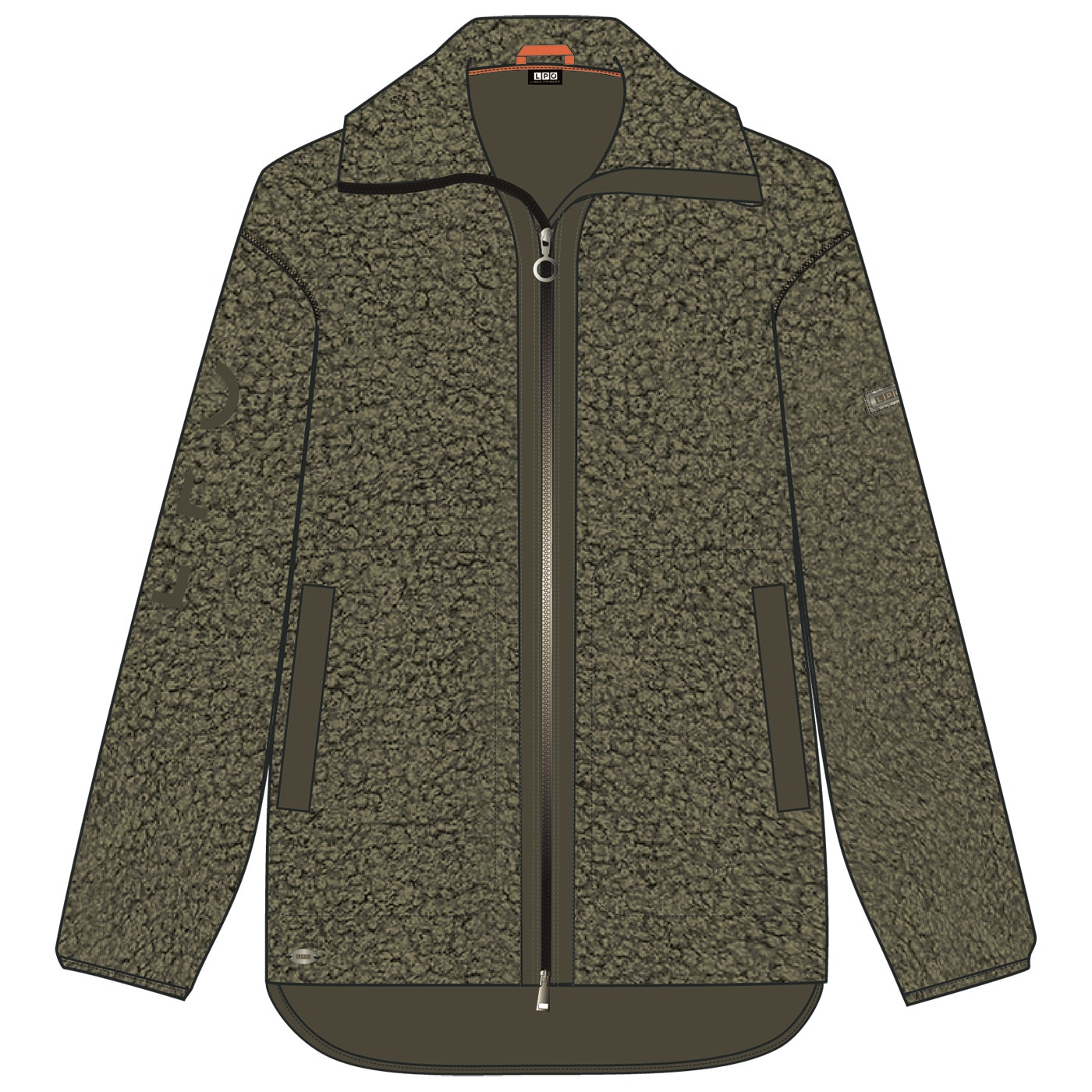 LPO Fleecejacke »Tayra« ohne Kapuze Langjacke mit Sherpafleece