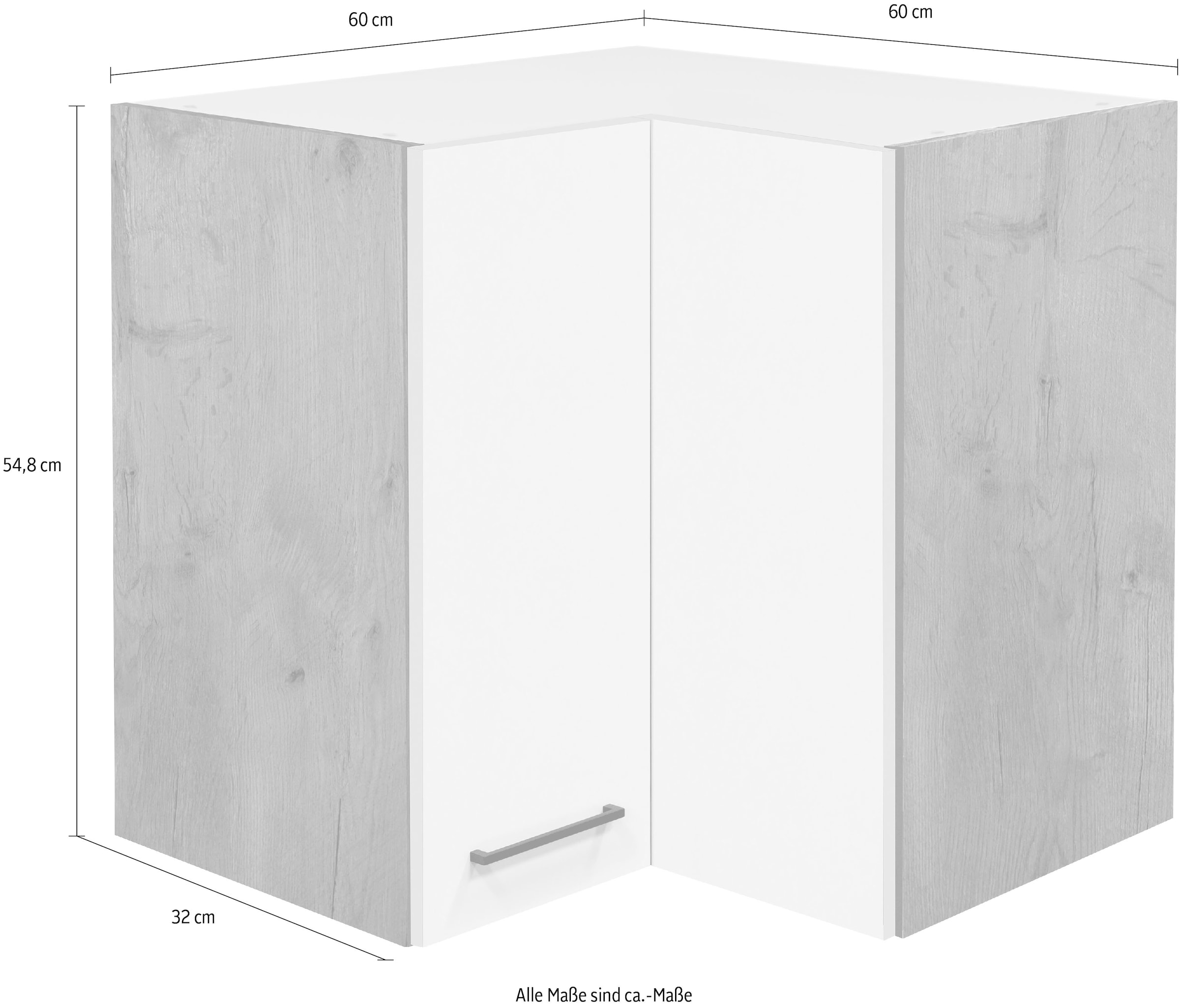 Flex-Well Eckhängeschrank »Vintea«, (B x H x T) 60 x 54,8 x 32 cm, als Ecklösung