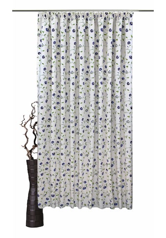 VHG Vorhang nach Maß »Kati«, (1 St.), Leinenoptik, Blumen, Ranke, Breite 150 cm kaufen