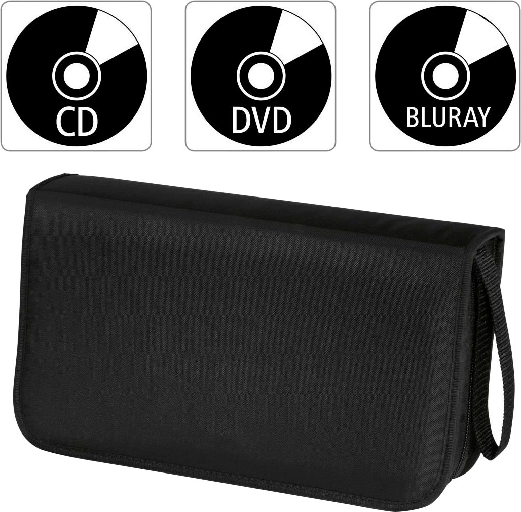 Hama DVD-Hülle »CD-/DVD-/Blu-ray-Tasche 80, Schwarz, Disc-Tasche Wallet«