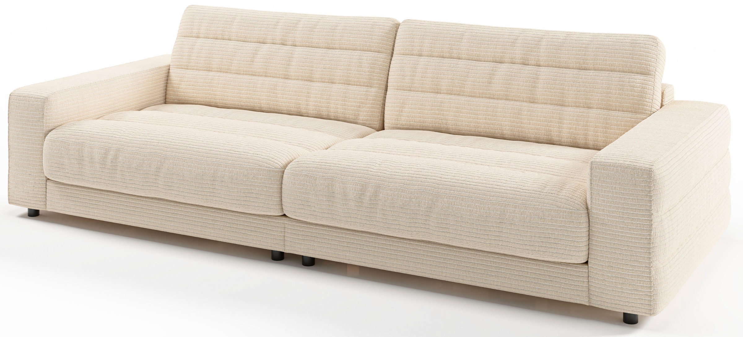 3C Candy Big-Sofa »Stripes«, Lose Rückenkissen, mit feiner Quersteppung
