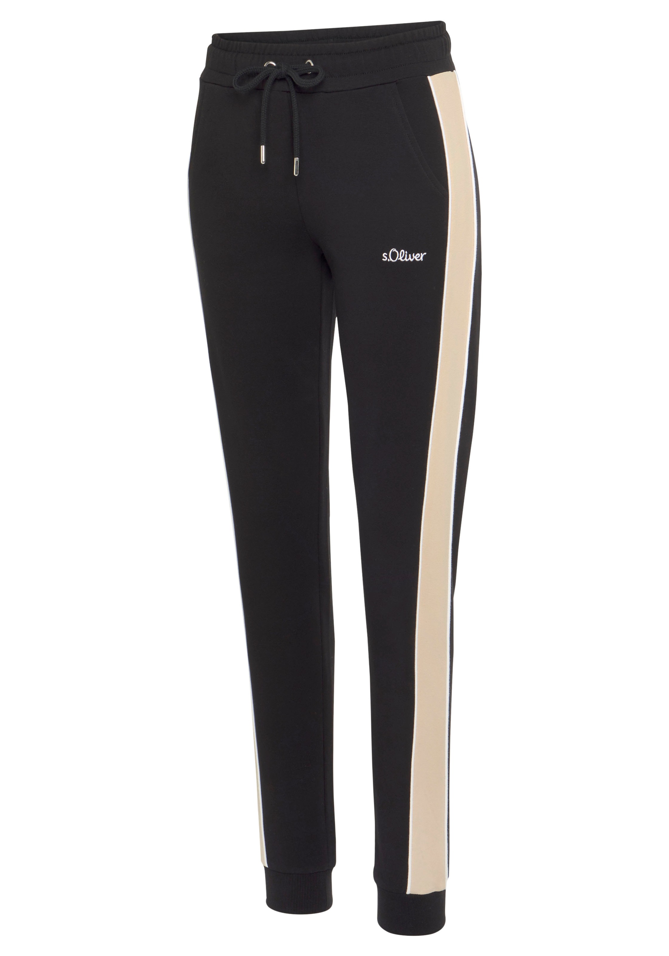 s.Oliver Sweathose, mit Seitenstreifen und Pipings, Loungewear