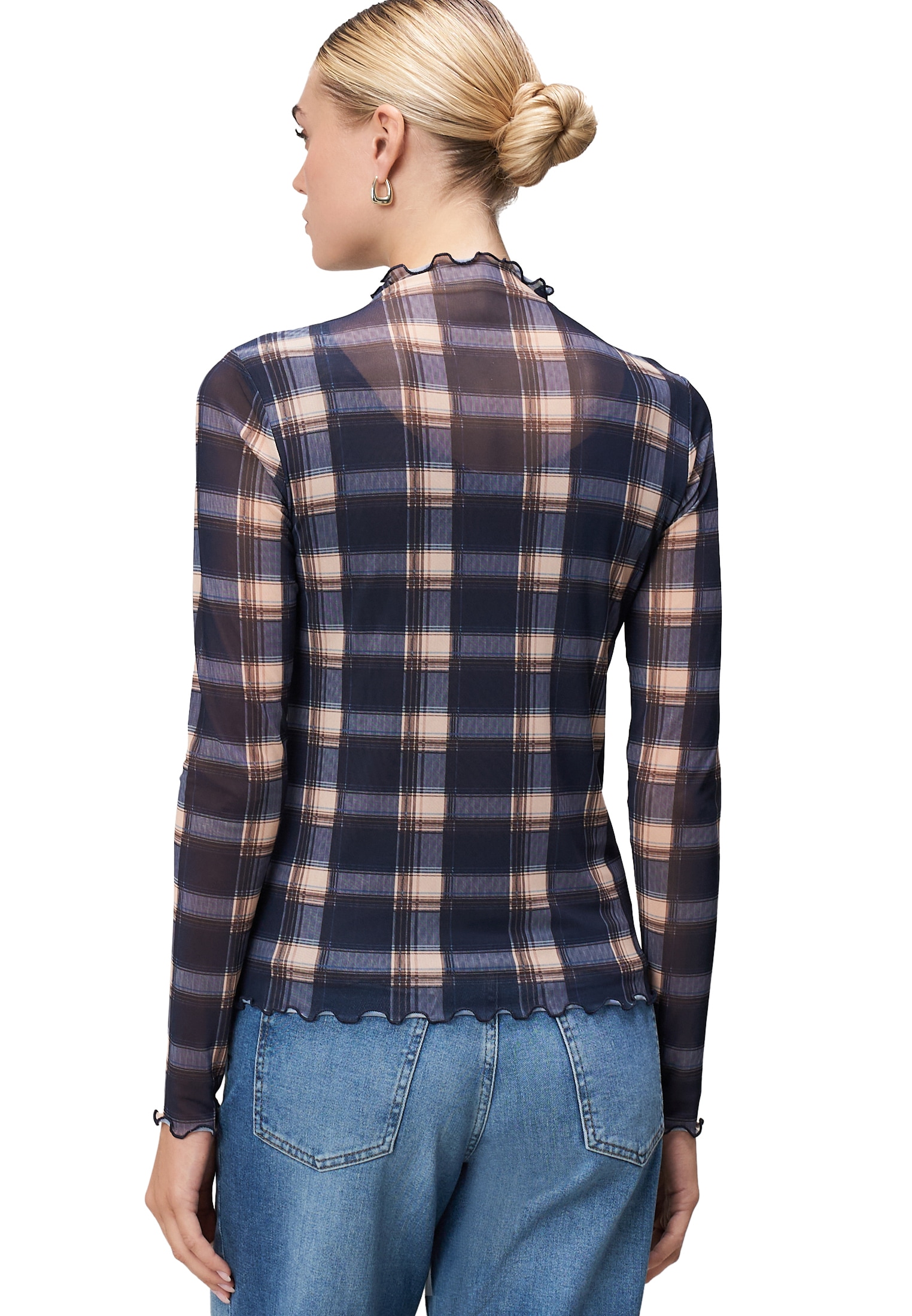 Zero Langarmshirt »Mesh Langarmshirt mit Druck«