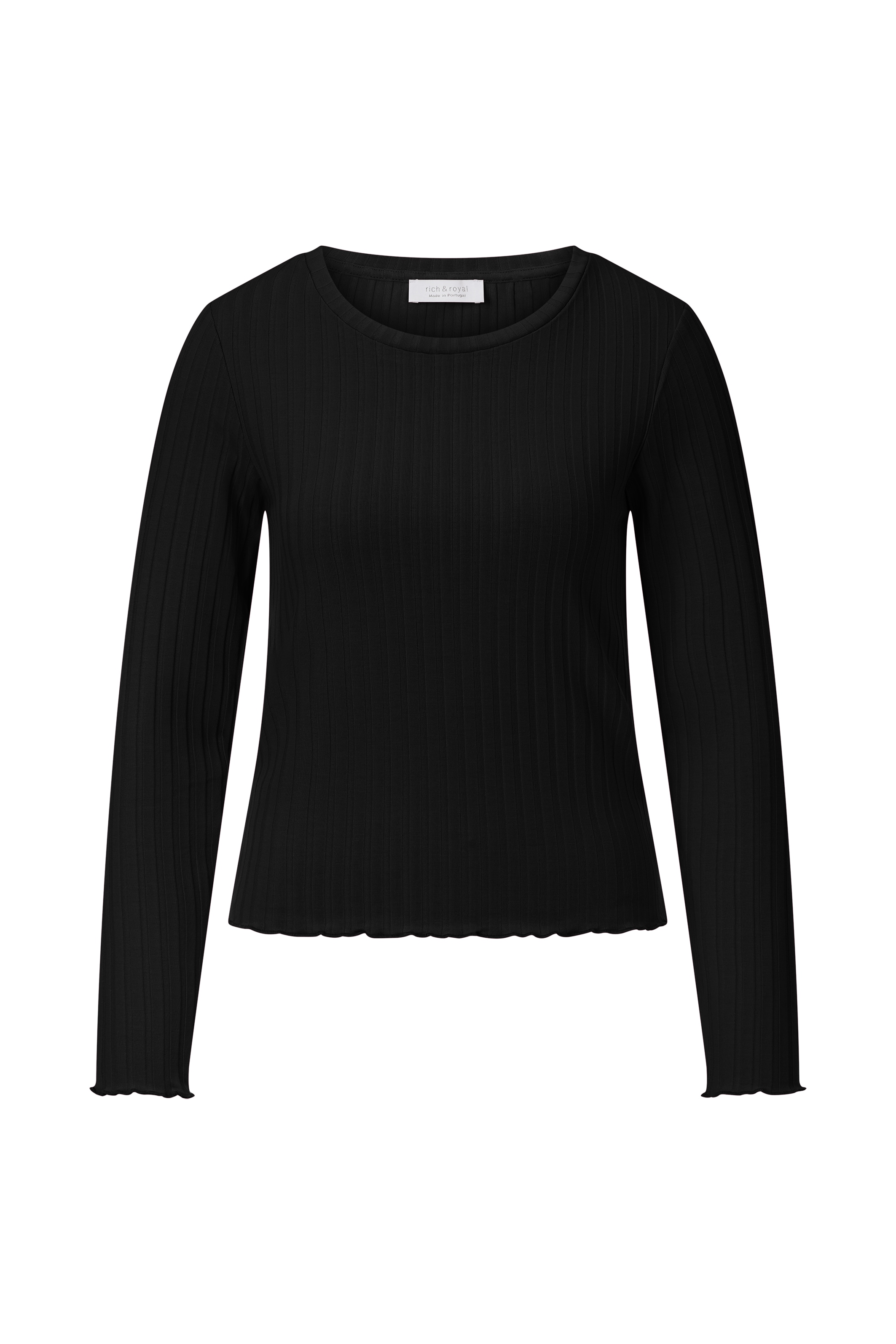 RICHROYAL Longsleeve, perfekt zum drunterziehen, mit Rollkante am Ausschnitt