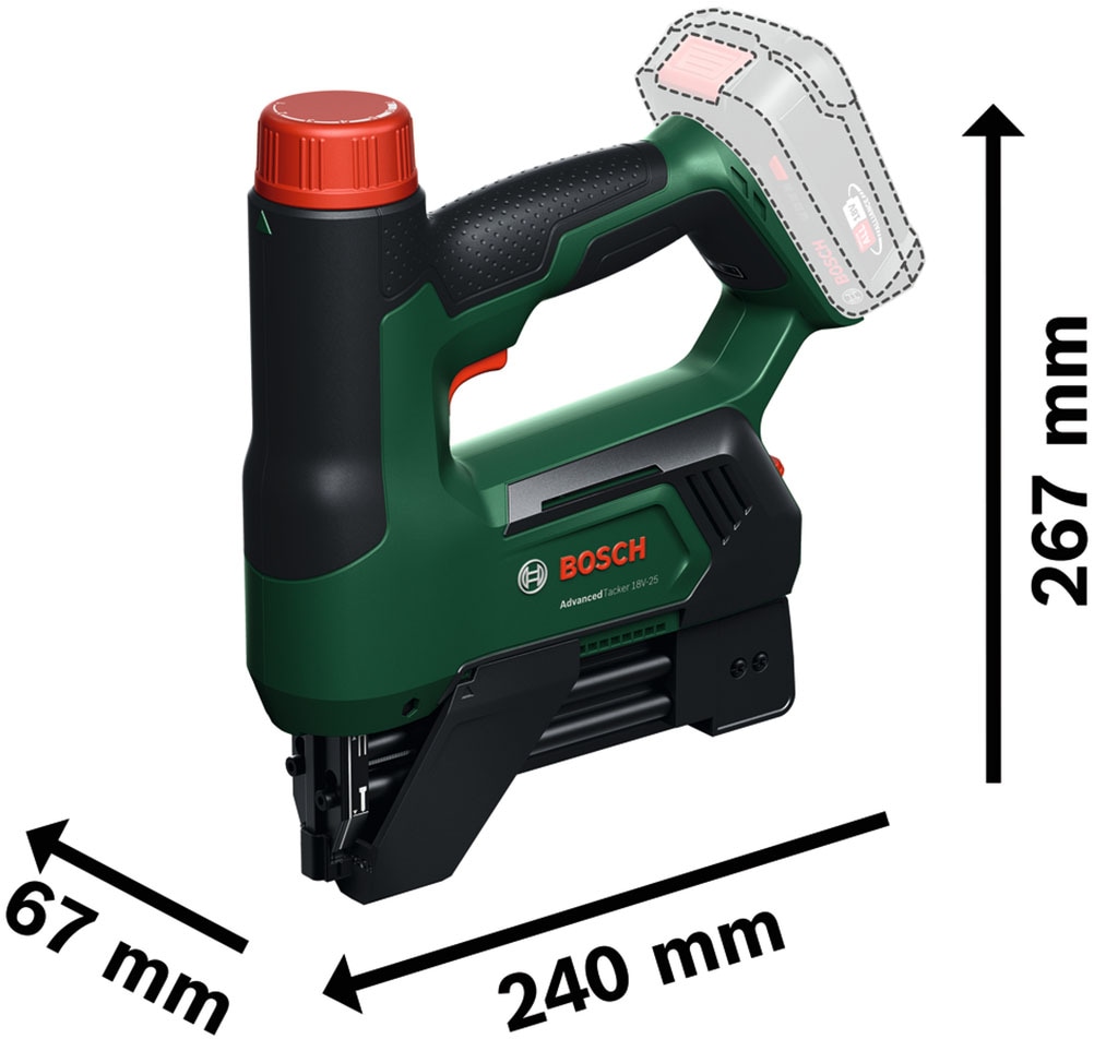 Bosch Home & Garden Akku-Tacker »AdvancedTacker 18V-25 solo« ohne Akku und Ladegerät