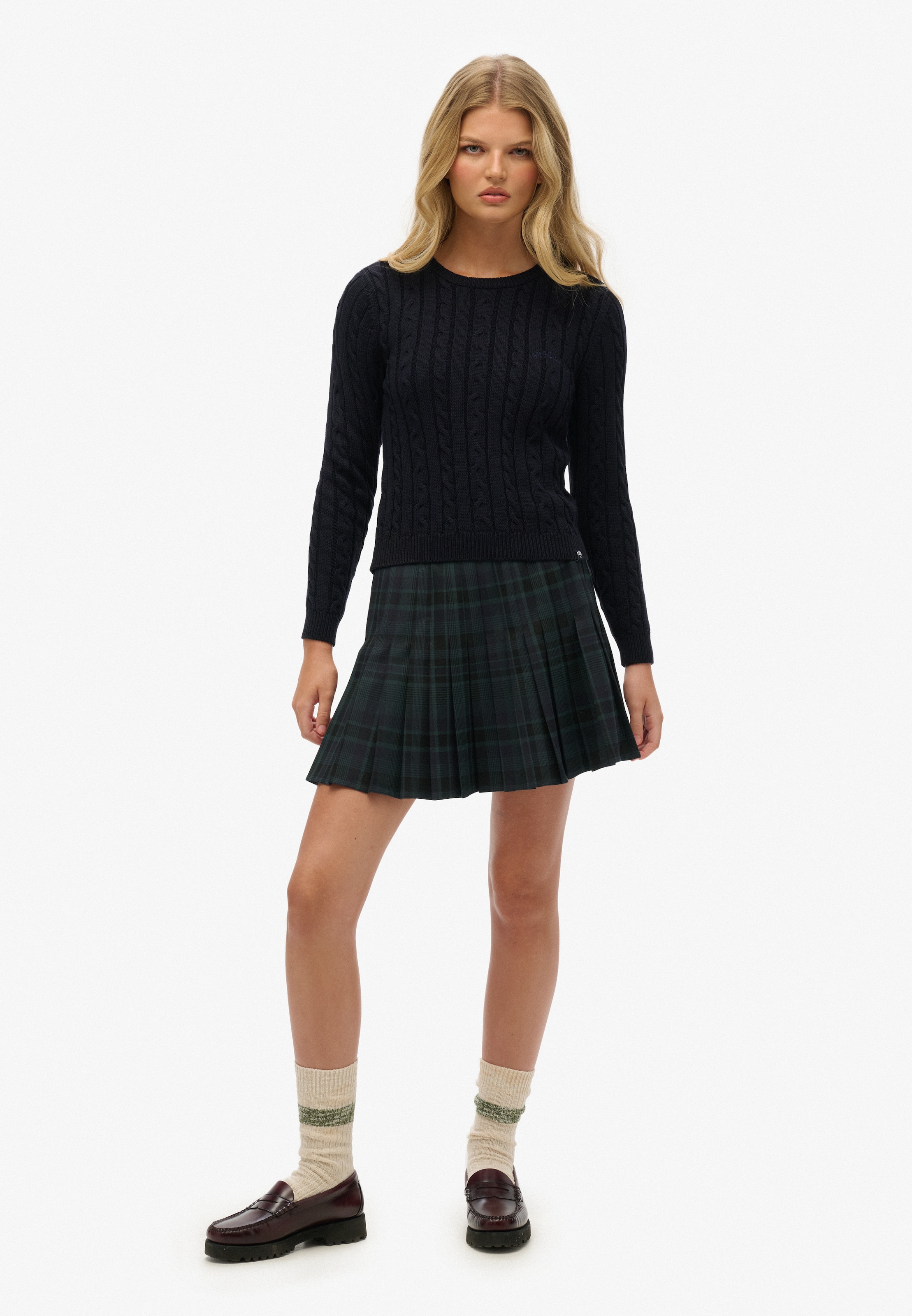 Superdry Strickpullover »ESSENTIALS SLIM CABLE JUMPER«