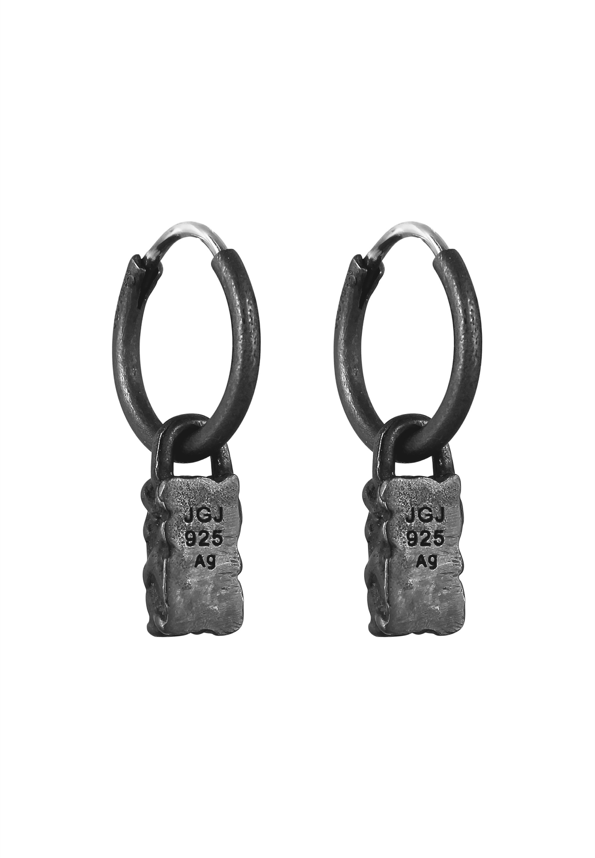 Kuzzoi Paar Creolen »Ohrringe Creolen mit Kristallen von Swarovski(R) Blau 925 Sterling Silber«