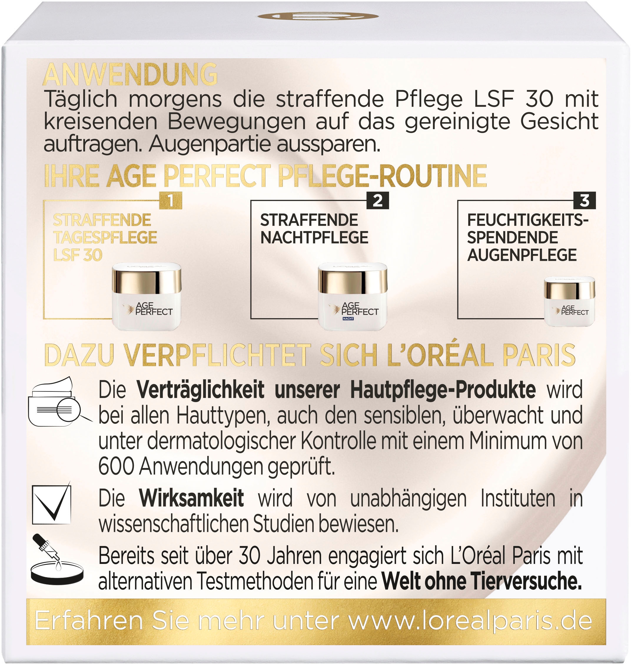 L'ORÉAL PARIS Tagescreme »Tagespflege Age Perfect LSF30«, mit Collagen