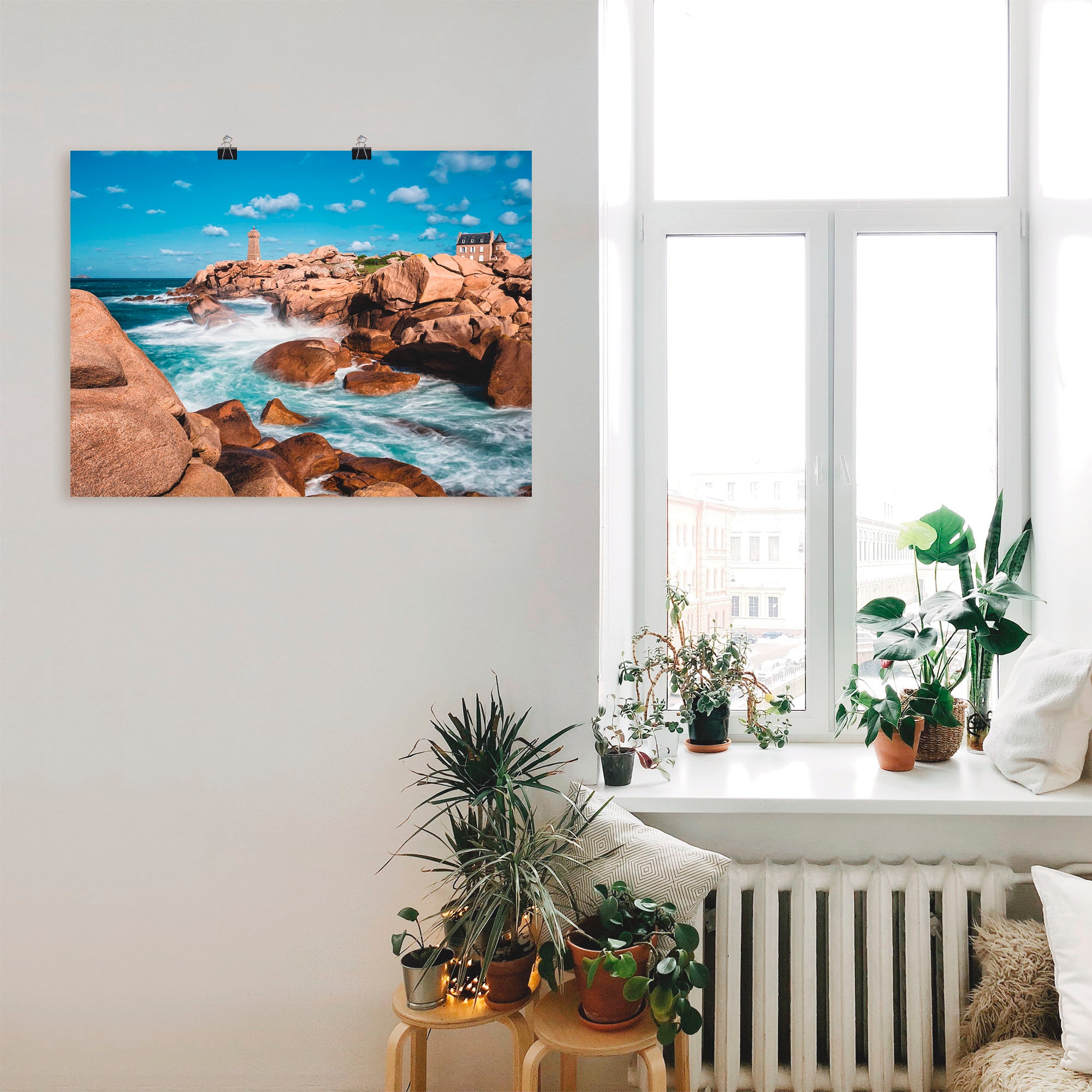 Artland Poster »Atlantikküste Bretagne bei Ploumanach« Küste 1 Stk. tlg. ohne Rahmen