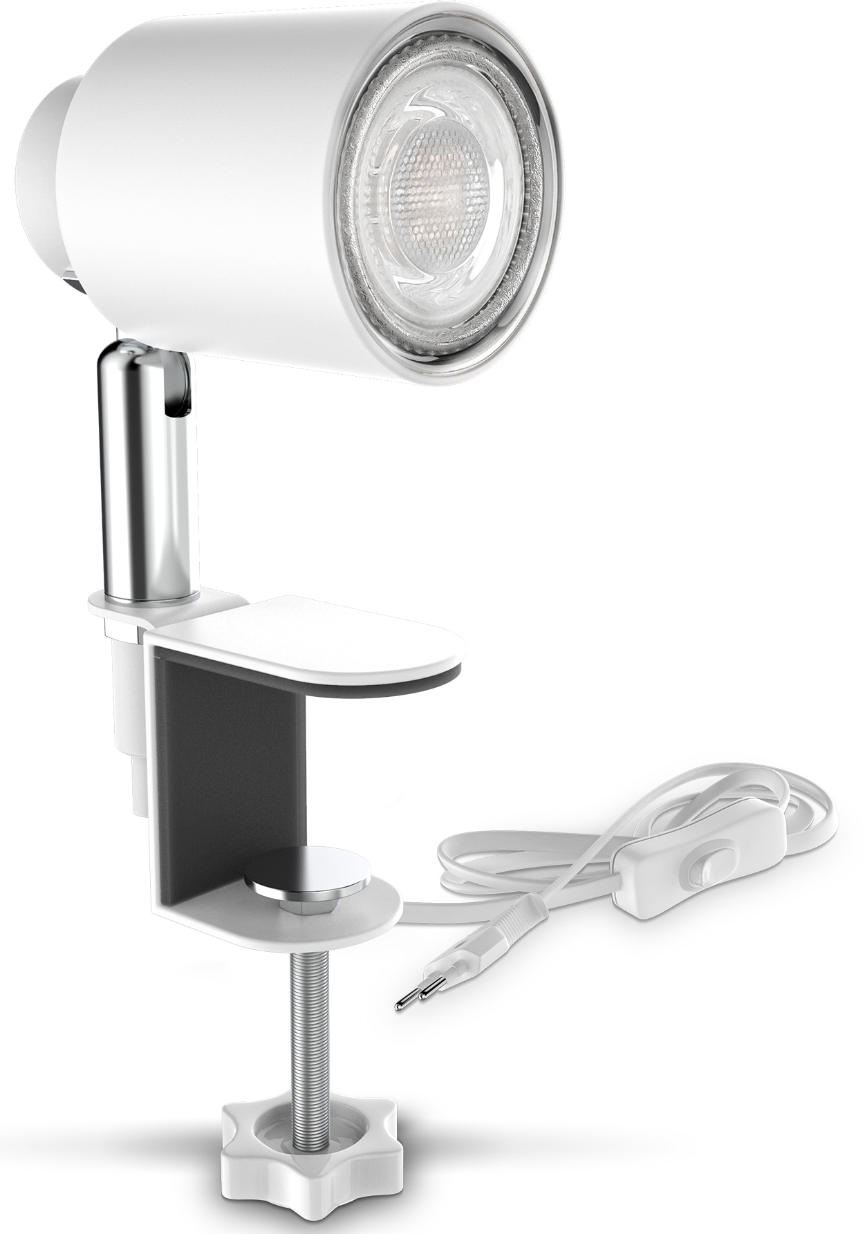 Klemmleuchte »BK_KL1354 LED Klemmlampe inkl. 5W GU10 Leuchtmittel, Metall«, 1 flammig,...