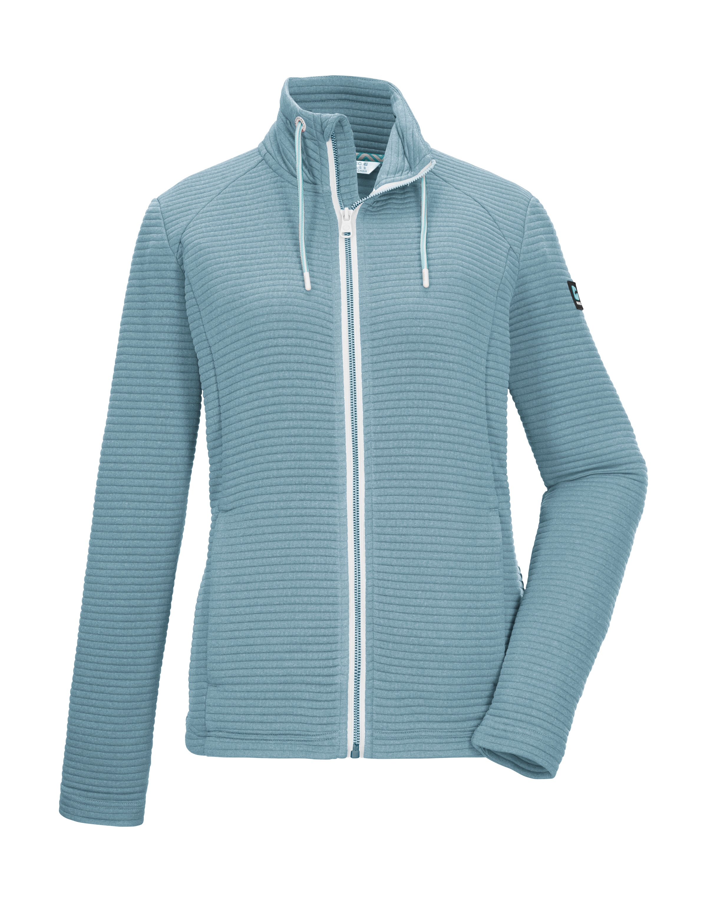 Killtec Strickjacke »KOS 12 WMN FLX JCKT« Elastische Damenjacke, gestreift, mit Kinnschutz und Taschen