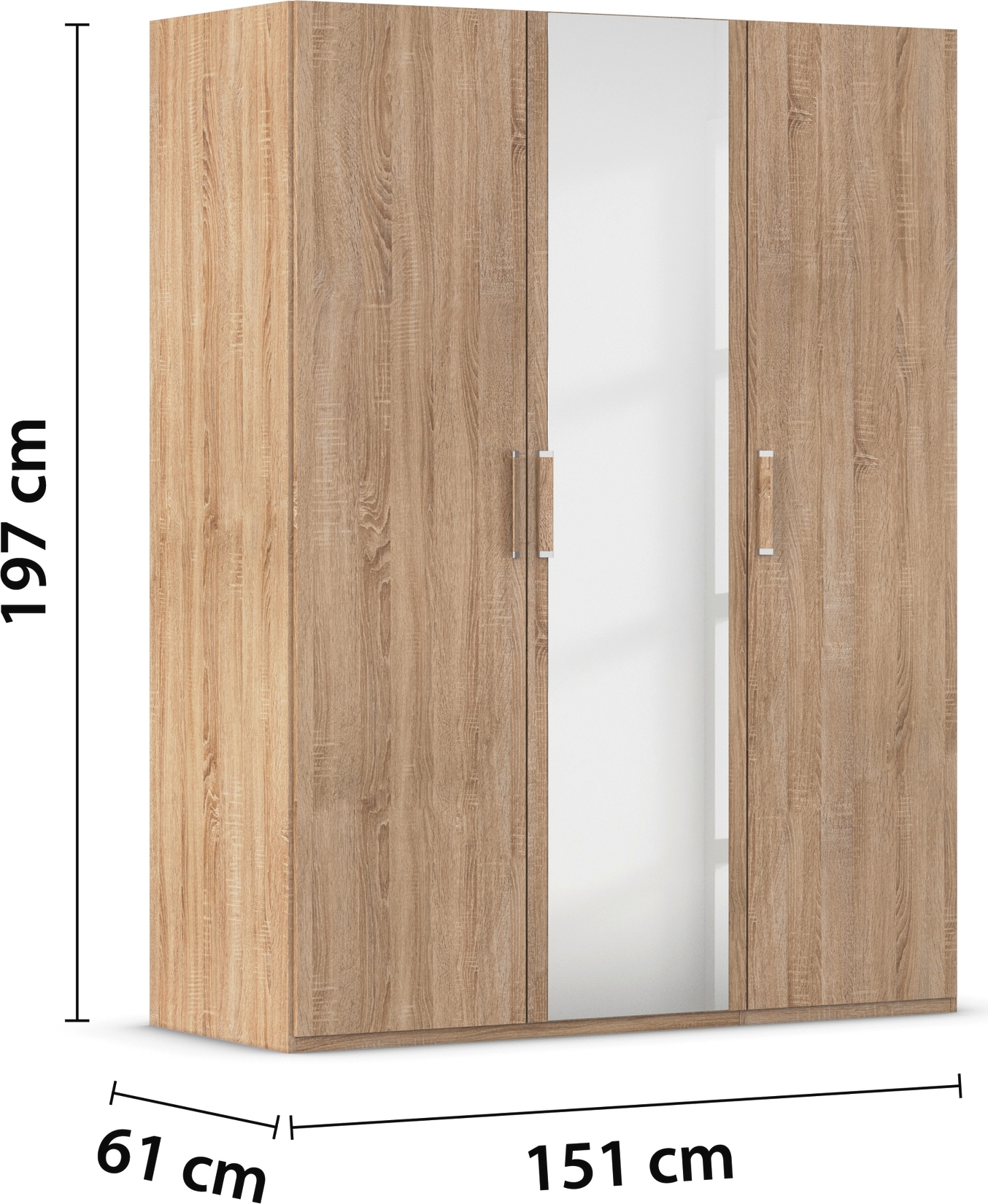 rauch Schlafzimmer-Set »Komplettschlafzimmer Schlafzimmer EVELYN«, (Set, 3 tlg.), Schrank und Bett in 2 Breiten, Nachttisch 2 Schubladen MADE IN GERMANY