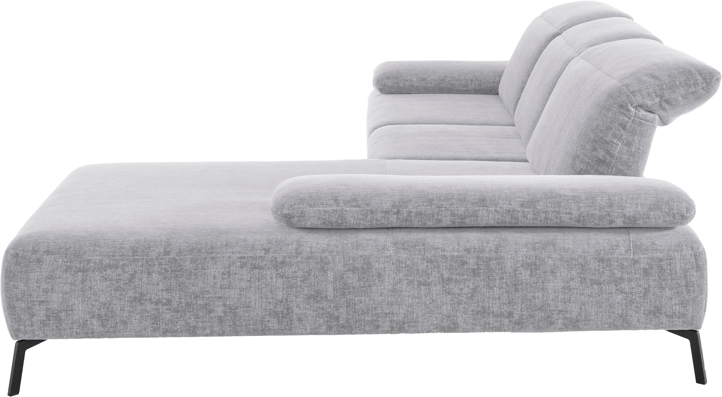 Home affaire Ecksofa »Liora, L-Form mit verstellbarem Kopfteil, Breite 291 cm« klappbare Armlehne, Tonnentaschenfederkern&saugroboterfreundliche Höhe