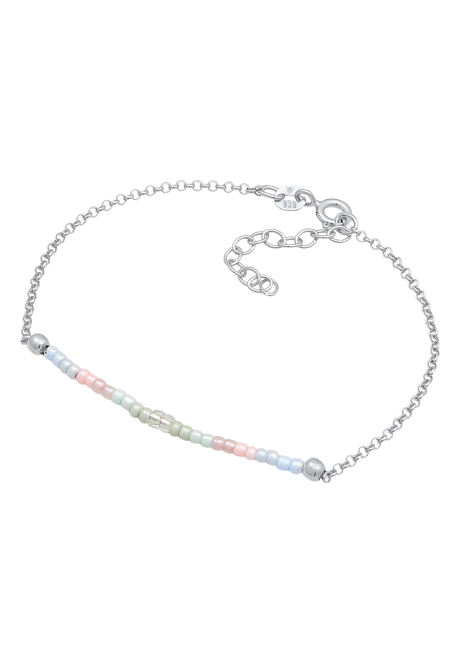 Elli Armkette »Armband Beads Kugeln Pastell 925 Silber«