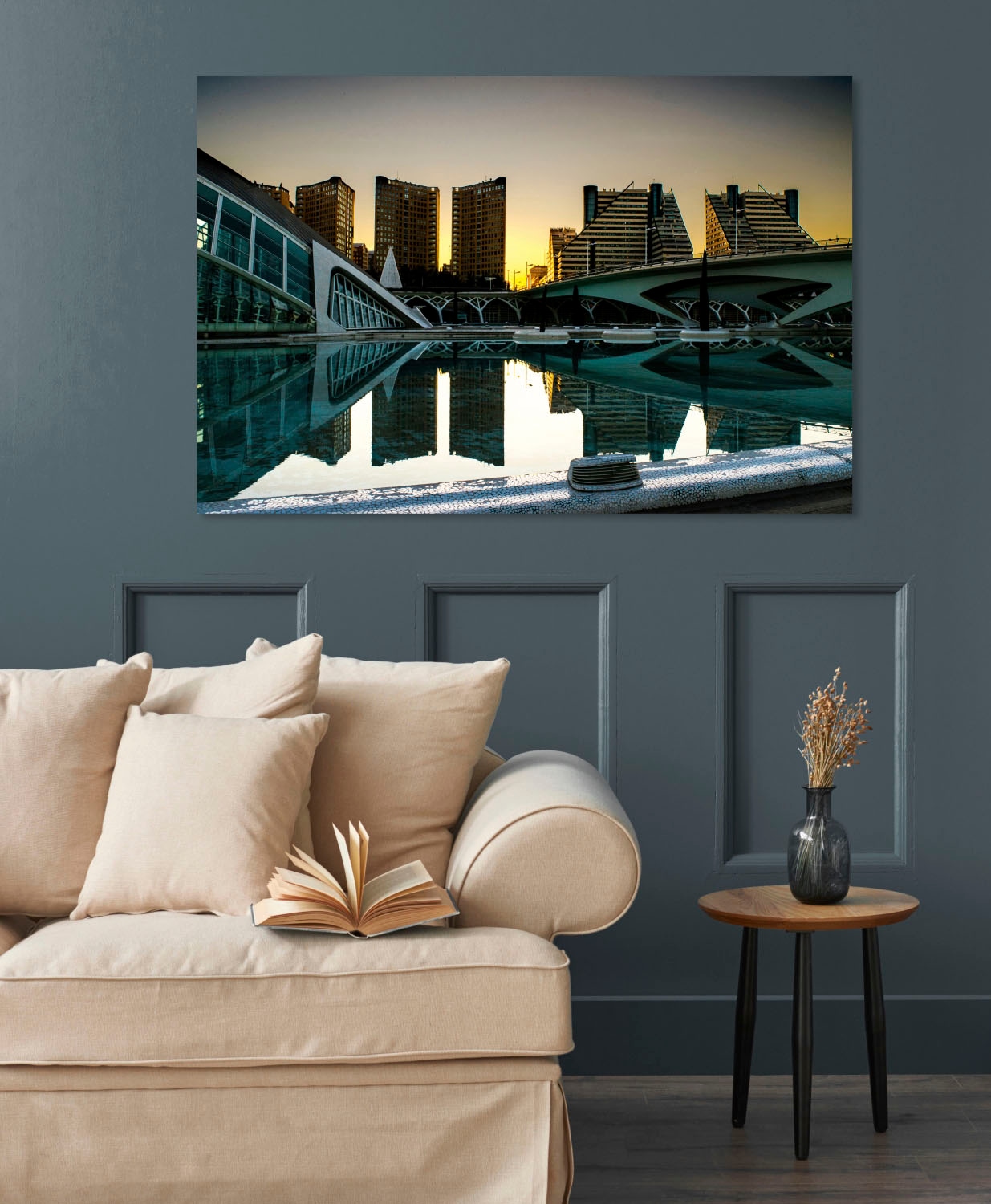 queence Acrylglasbild »Seebrücke an einer St«