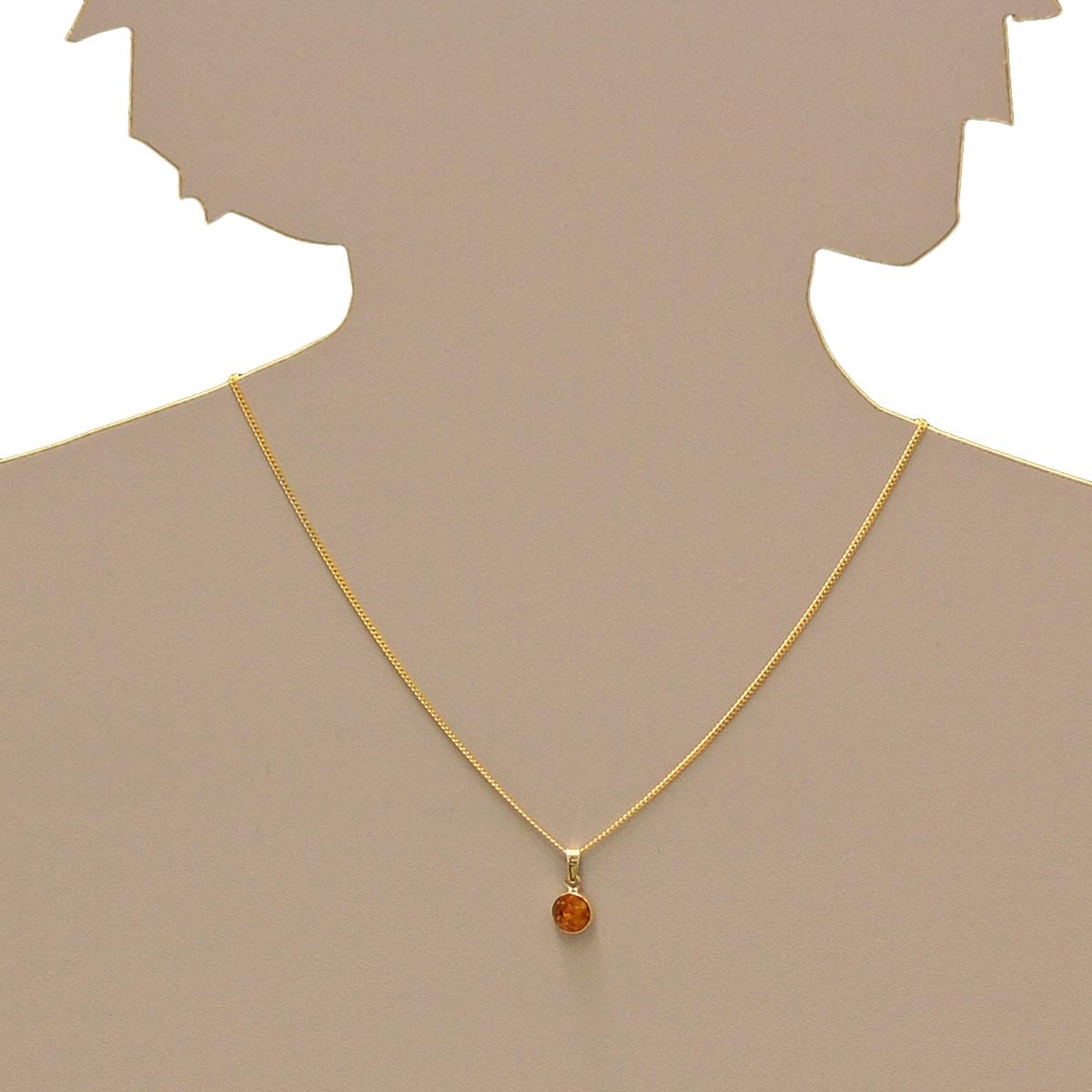 OSTSEE-SCHMUCK Kettenanhänger »- Classic 8 mm - Gold 333/000 - Bernstein«