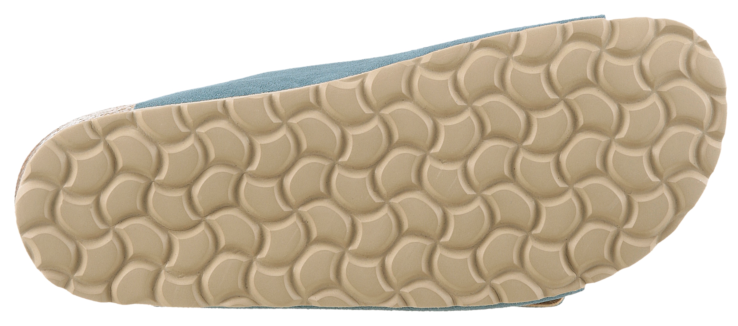 VERBENAS Pantolette »Randell Velour«, Sommerschuh, Schlappen, Hausschuh, Urlaubschuh mit Softfußbett