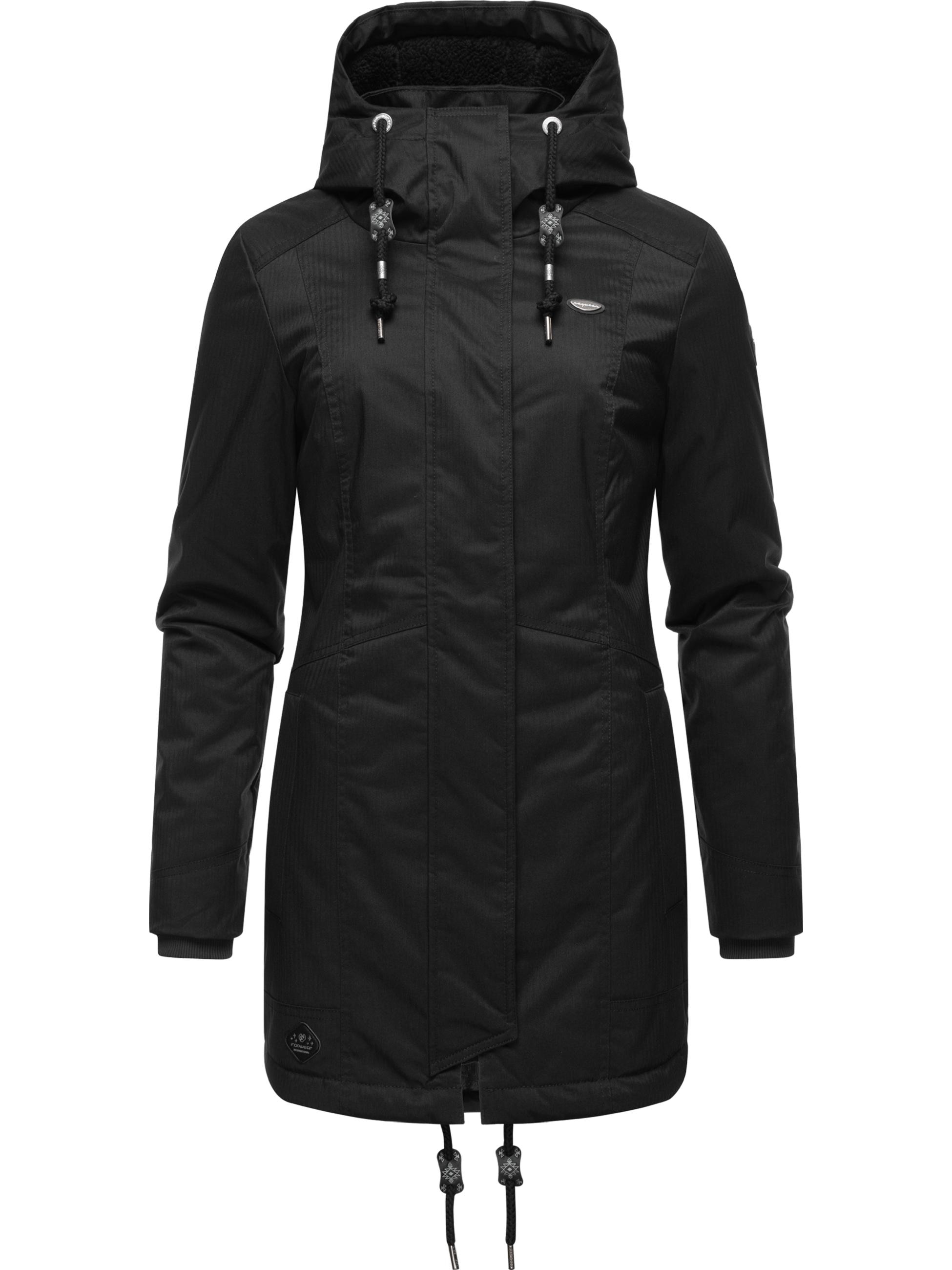 Ragwear Wintermantel »Winterjacke Tunned«, stylischer Winterparka mit Teddyfell Innenfutter