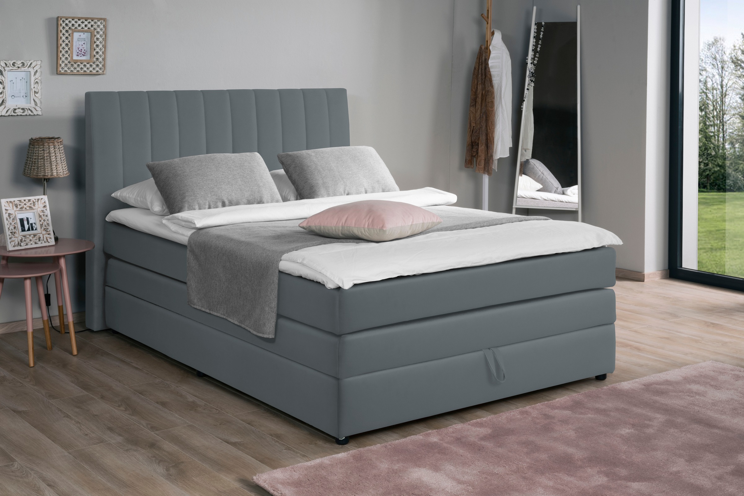 alina Boxspringbett »Marvin« inklusive Bettkasten und Topper, in diversen Ausführungen