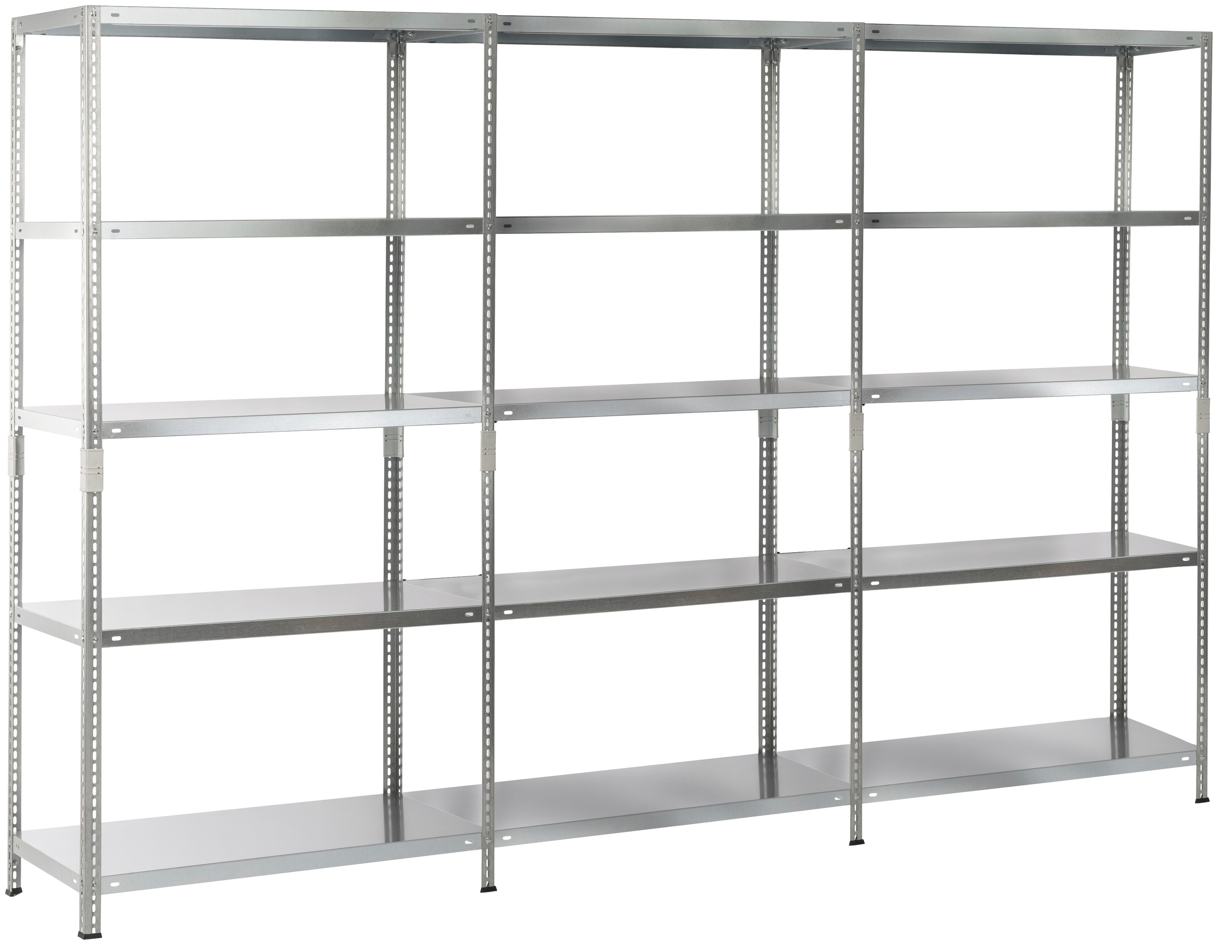 SCHULTE Regalwelt Regal »Grund- und 2x Anbauregal«, 1800x2400x500 mm, verzinkt, 15 Böden