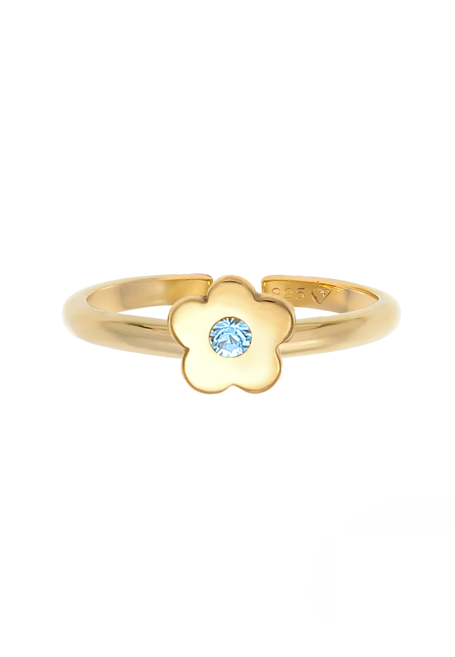 Elli Fingerring »Ring Kinder Blume Kristall 925 Silber«