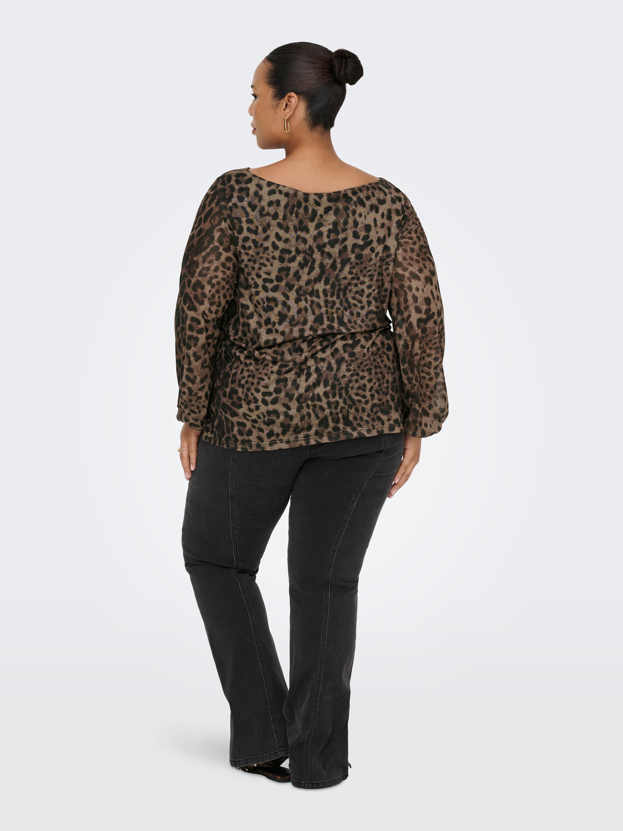 ONLY CARMAKOMA Langarmshirt »CARFOREST LIFE L/S BOATNECK TOP JRS«