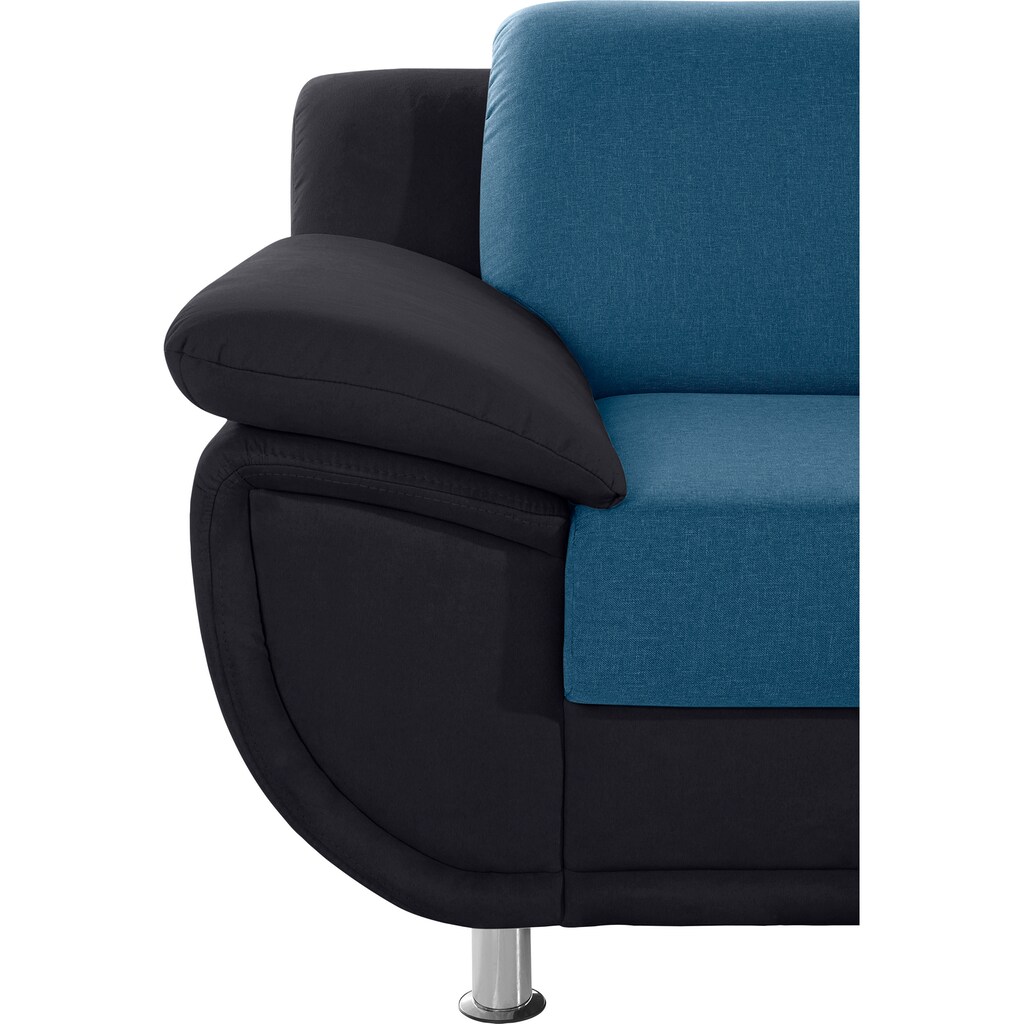 TRENDMANUFAKTUR Sessel, wahlweise mit komfortablem Federkern, mit extra breiten Armlehnen